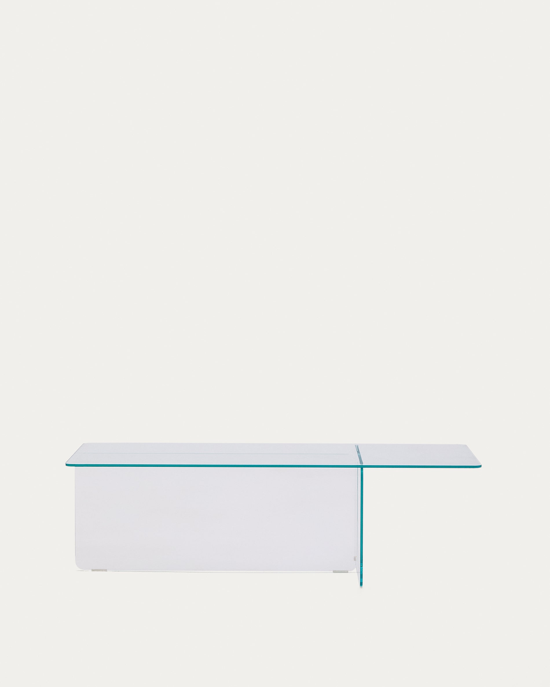 Zaren transparent tempered-glass coffee table, 120 x 60 cm - Product View