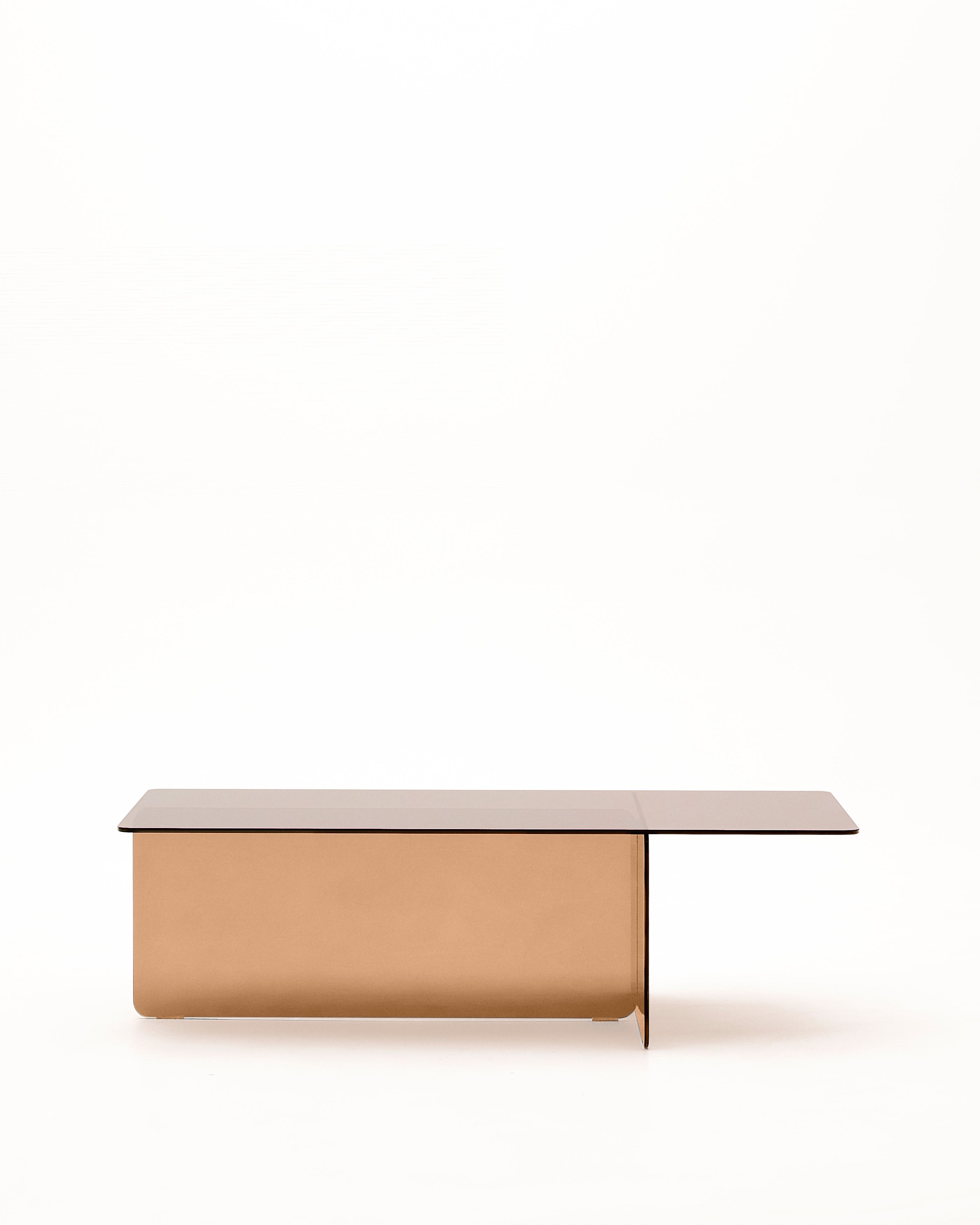 Zaren brown, tempered-glass coffee table, 120 x 60 cm - Product Image
