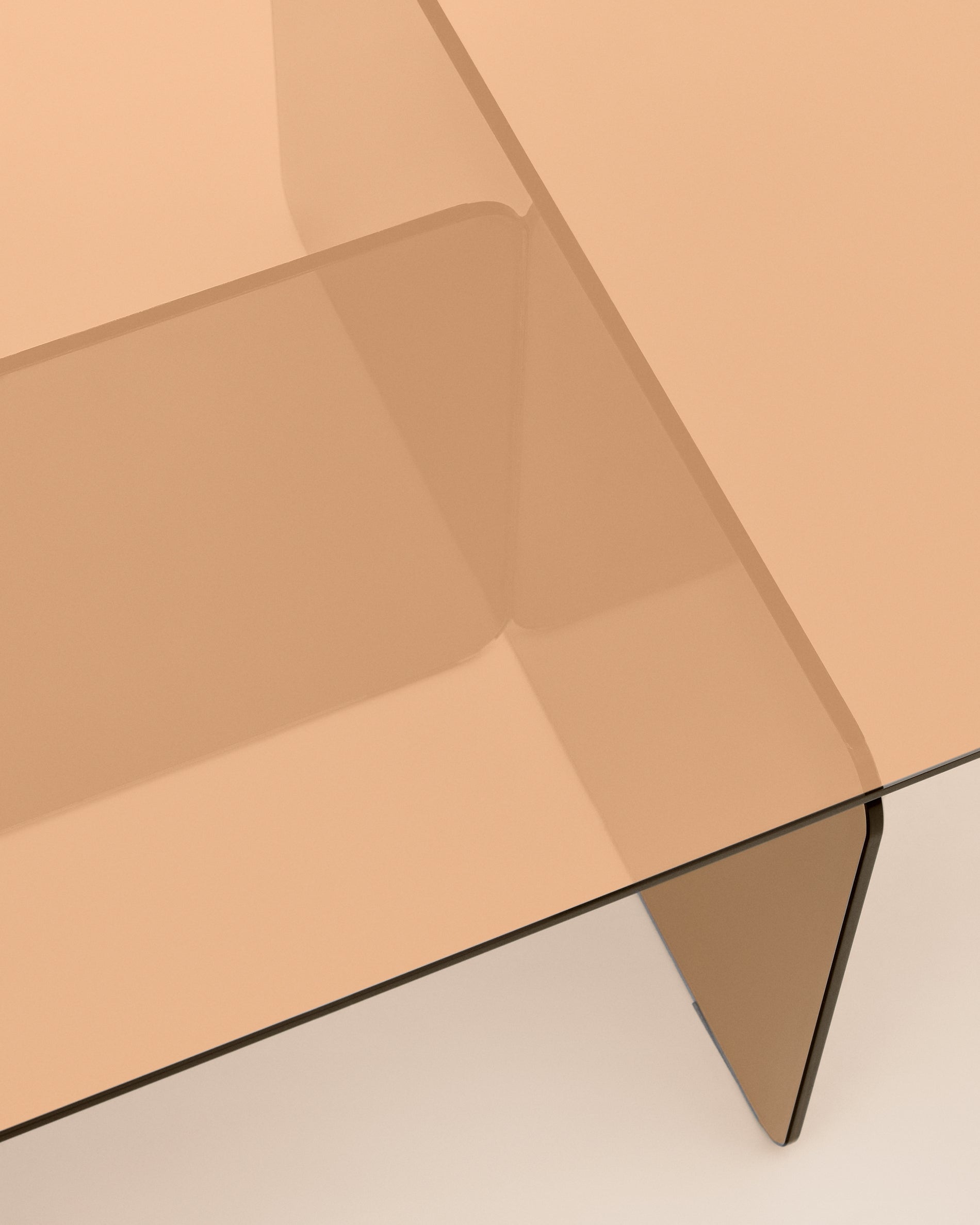 Zaren brown, tempered-glass coffee table, 120 x 60 cm - Detail