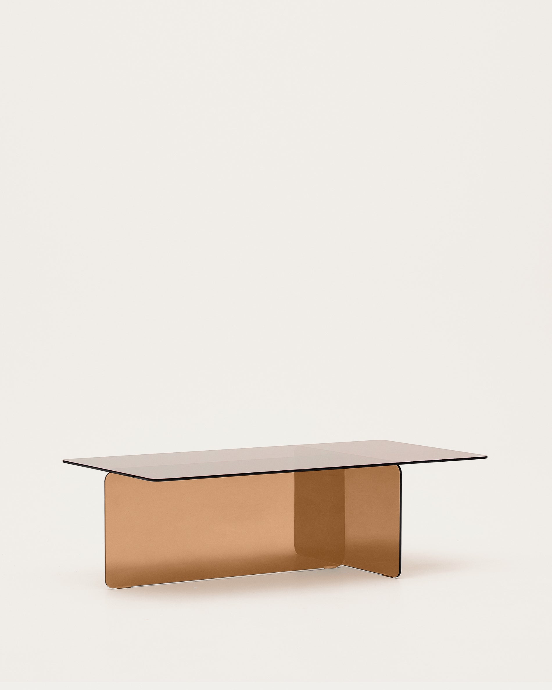 Zaren brown, tempered-glass coffee table, 120 x 60 cm - Product View