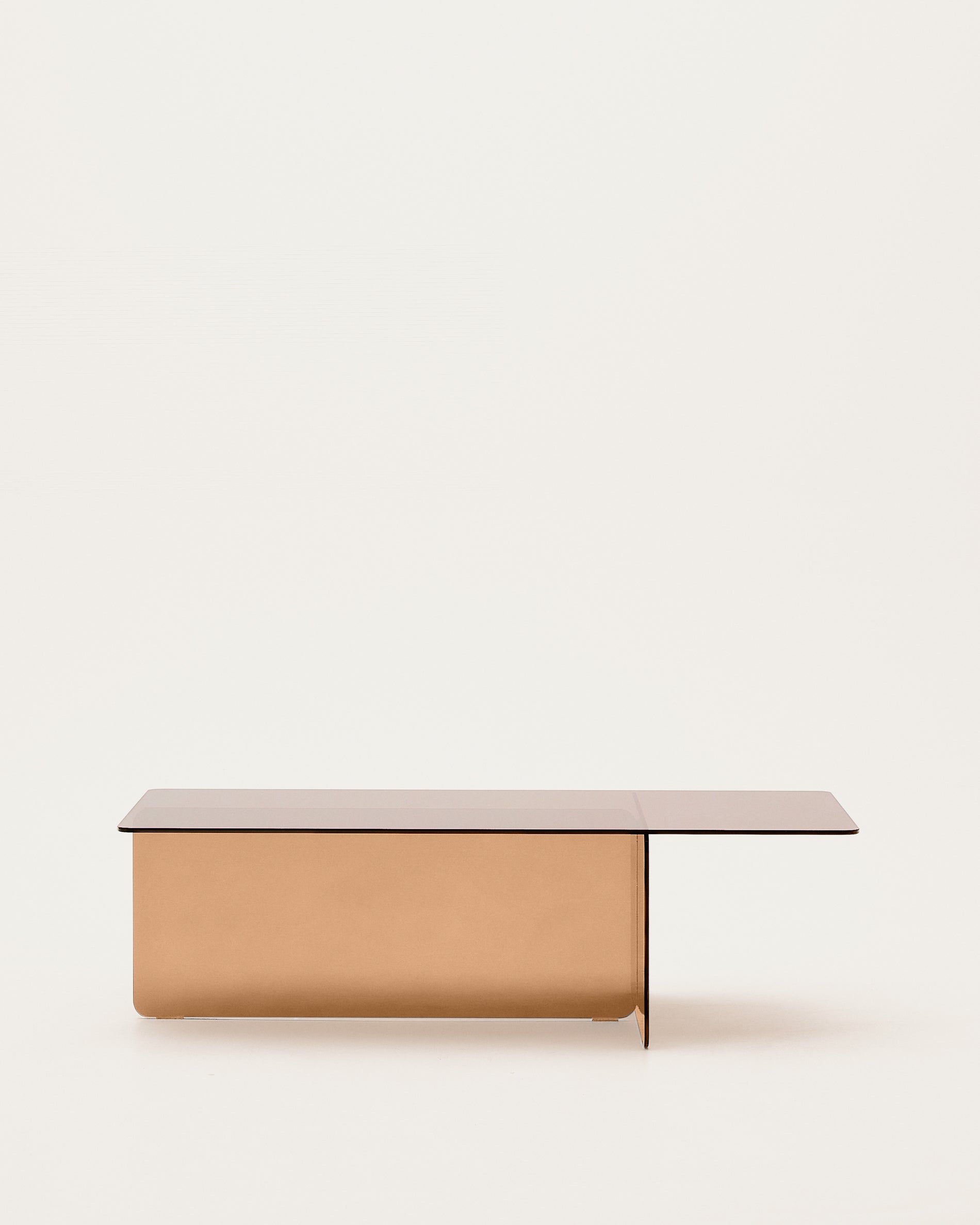 Zaren brown, tempered-glass coffee table, 120 x 60 cm - Product View
