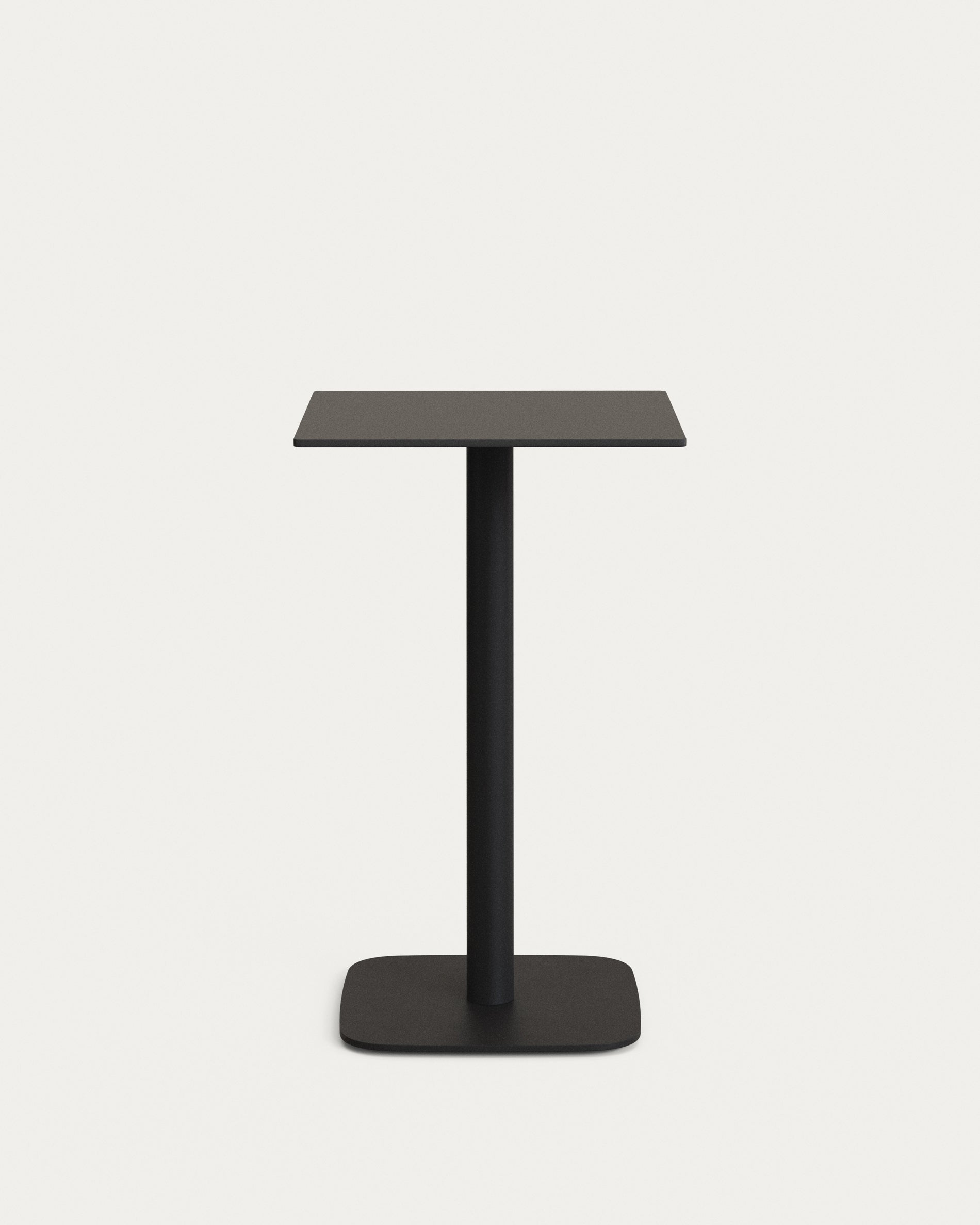 Dina high outdoor table in black with metal leg in a painted black finish, 60 x 60 x 96 cm - Product Image