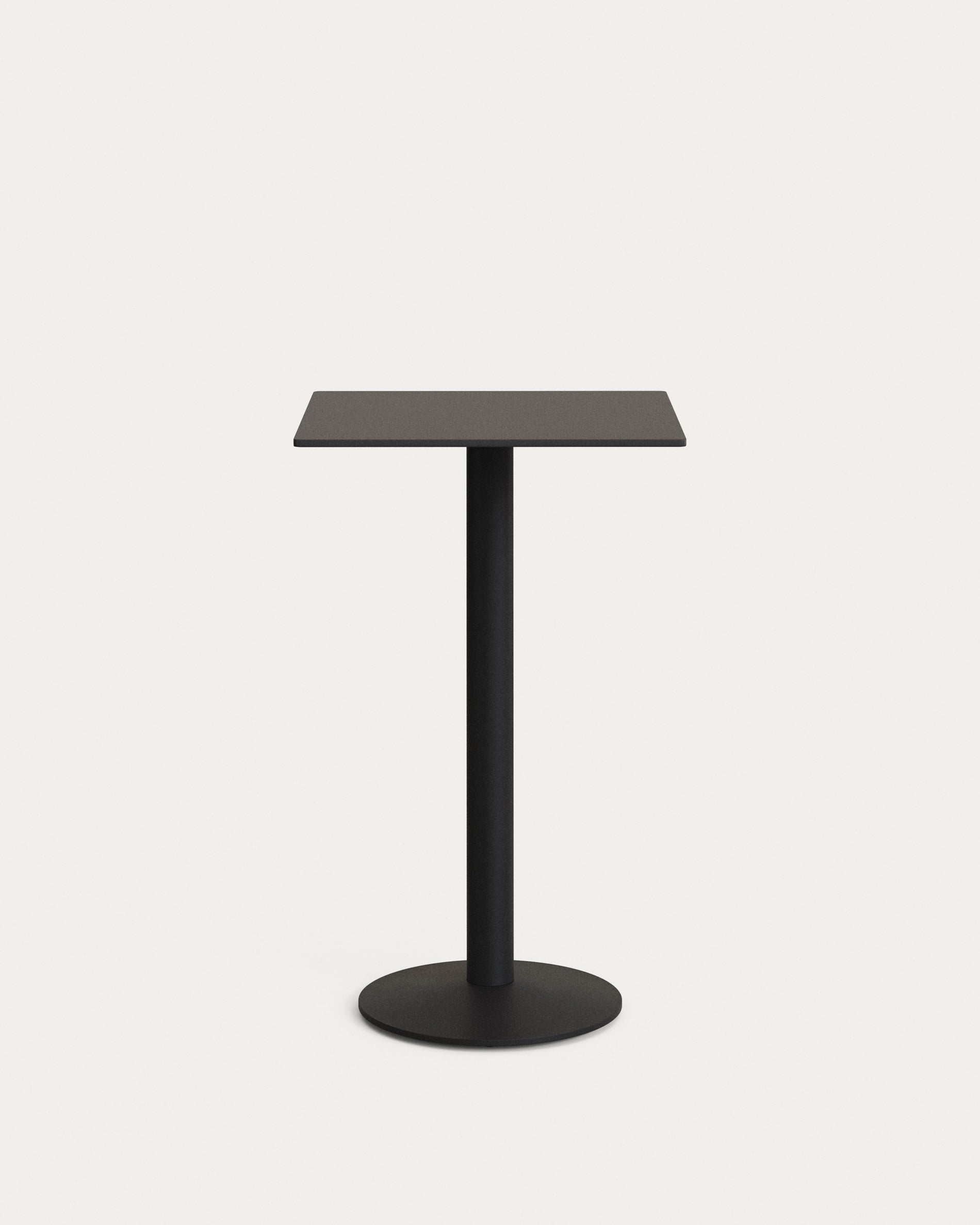 Esilda high table in black with metal leg in a painted black finish 60 x 60 x 96 cm - Product Image