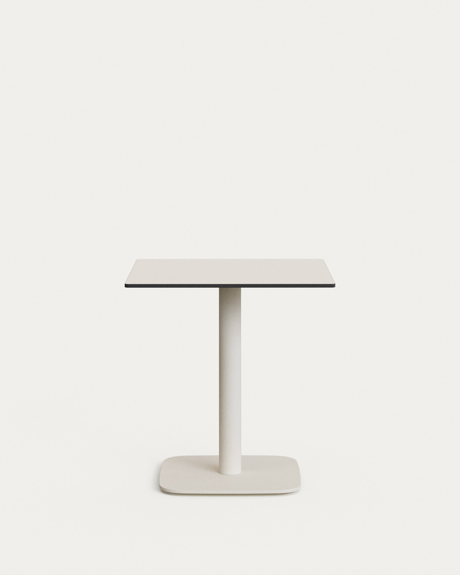 Dina outdoor table in white with metal leg in a painted white finish, 68 x 68 x 70 cm - Product Image