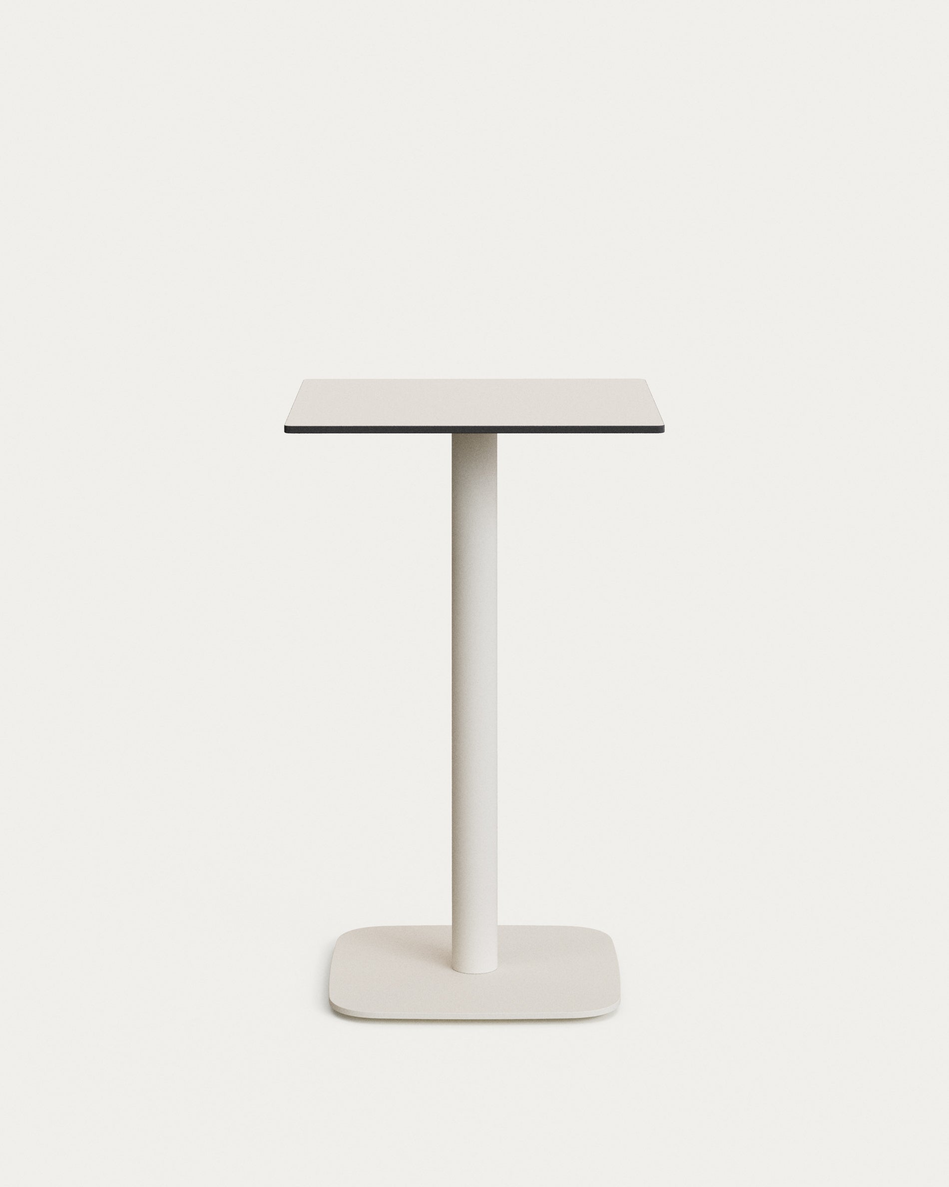 Dina high outdoor table in white with metal leg in a painted white finish, 60x60x96 cm - Product Image