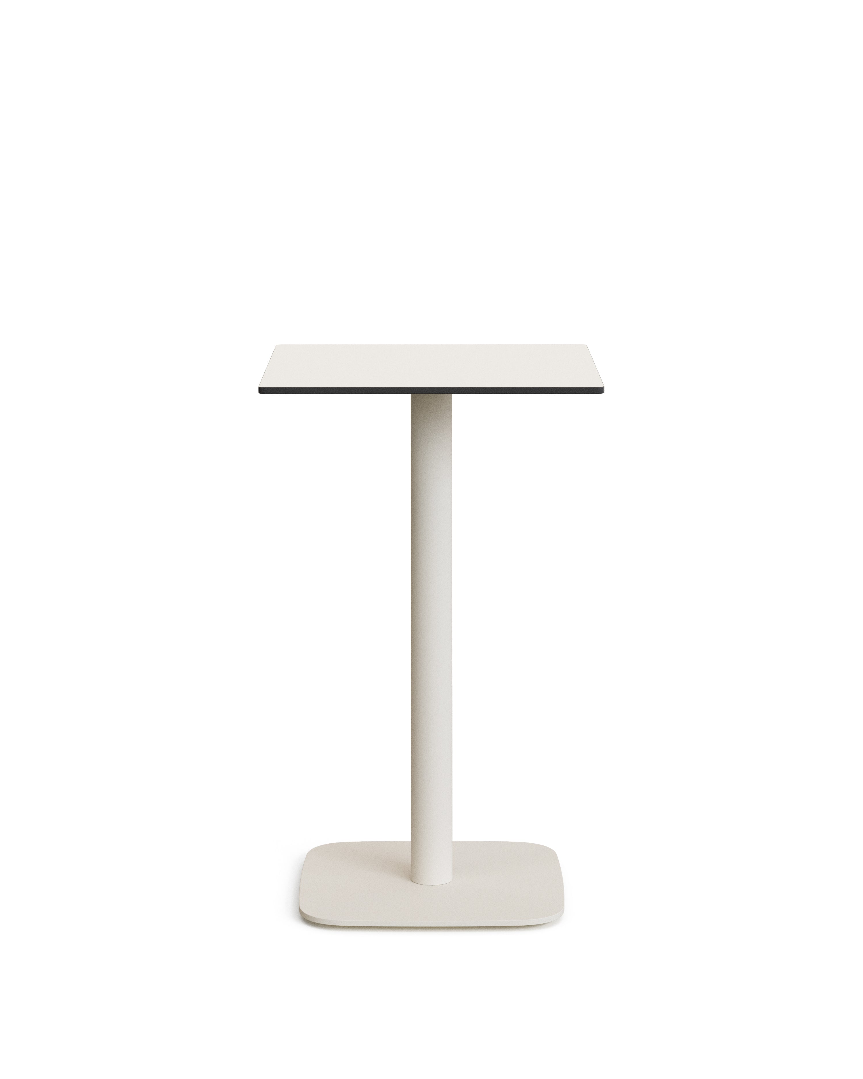 Dina high outdoor table in white with metal leg in a painted white finish, 60x60x96 cm - Product Image