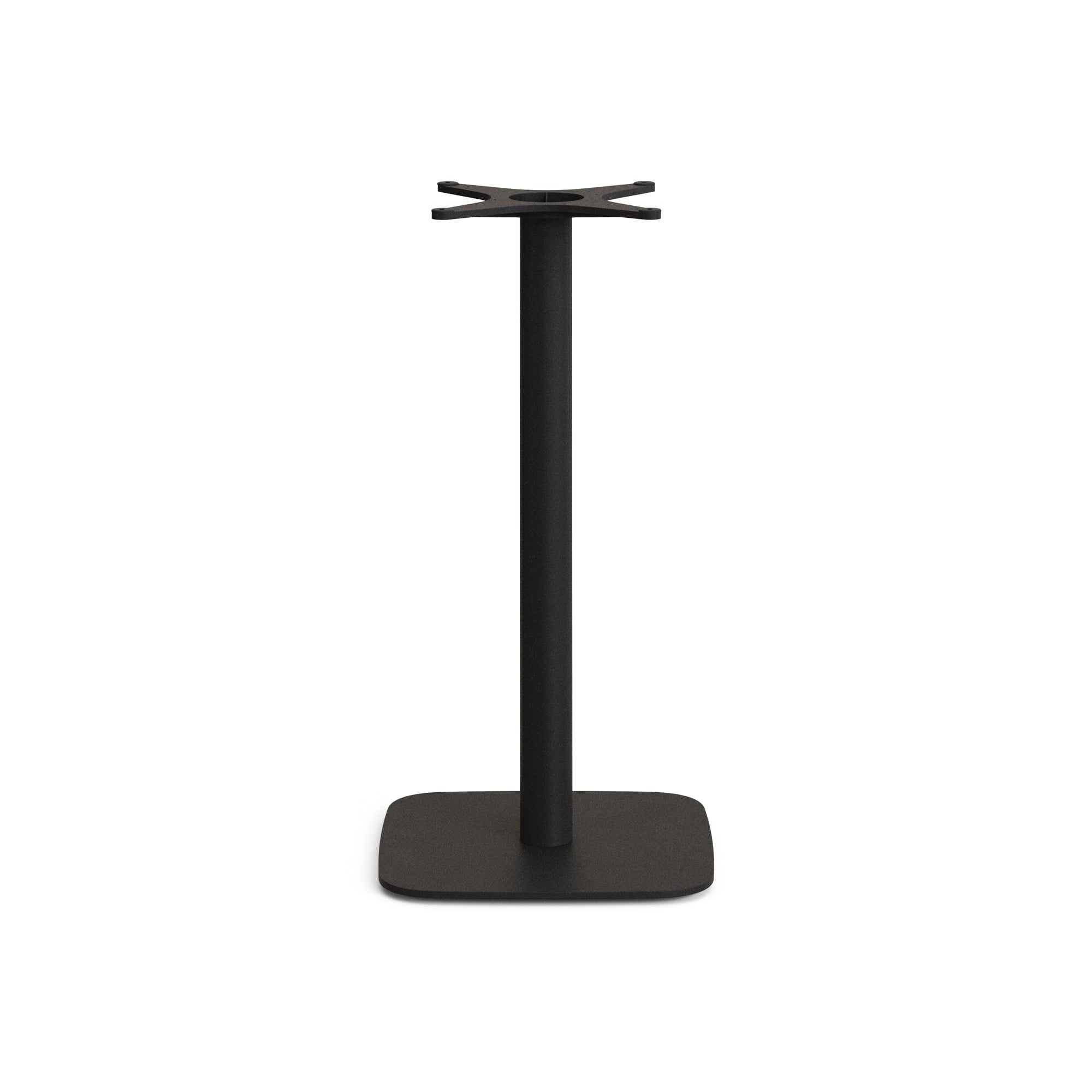 Saura square high bar table black steel frame natural finish acacia top 96x70x70cm FSC100% - Product Image