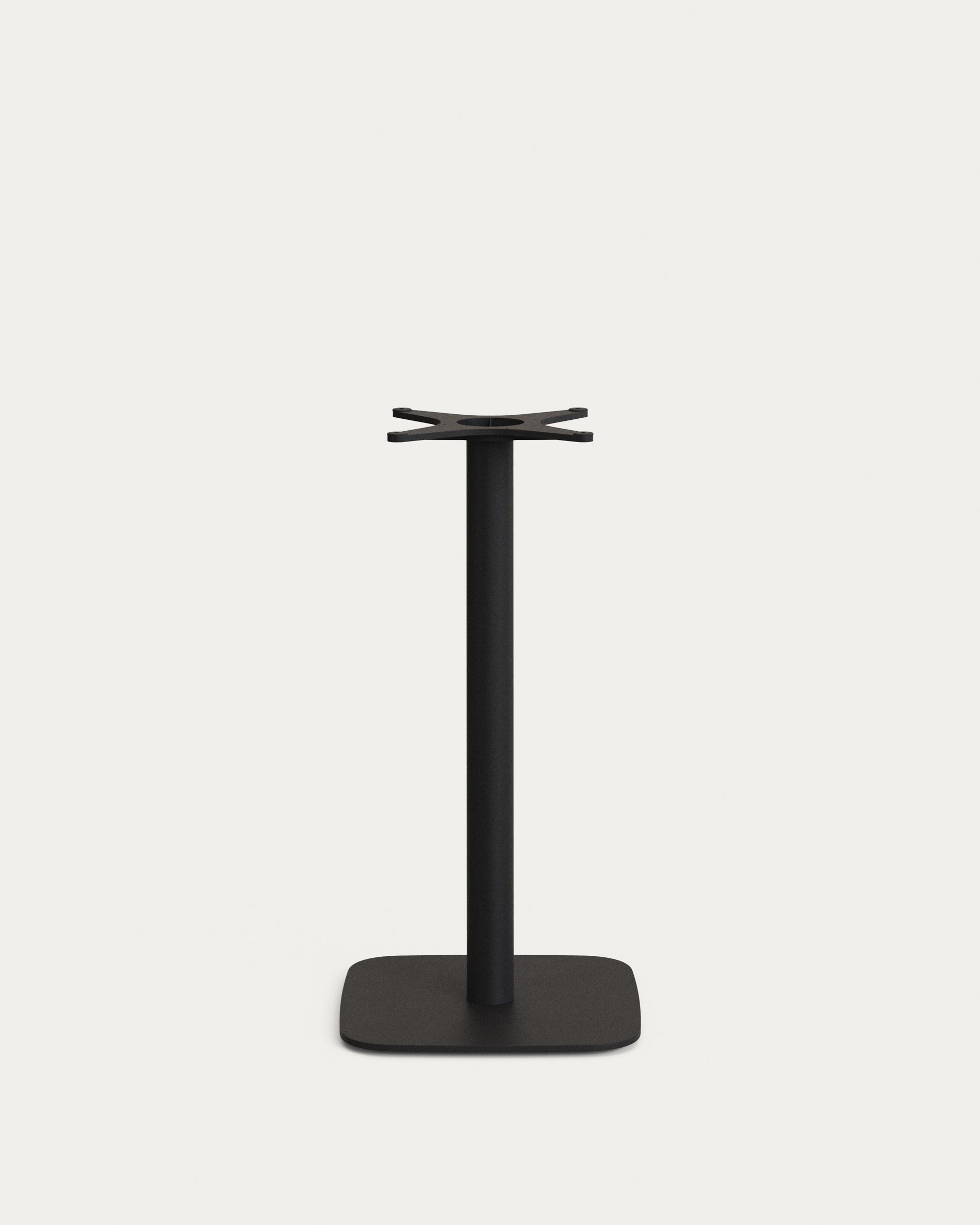 Saura square high bar table black steel frame natural finish acacia top 96x70x70cm FSC100% - Product View