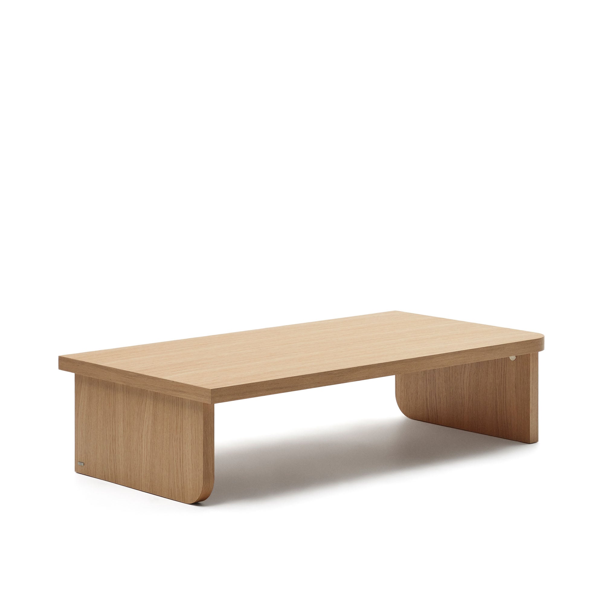Oaq coffee table in oak wood veneer with natural finish, 140 x 75 cm FSC Mix Credit - Product Image