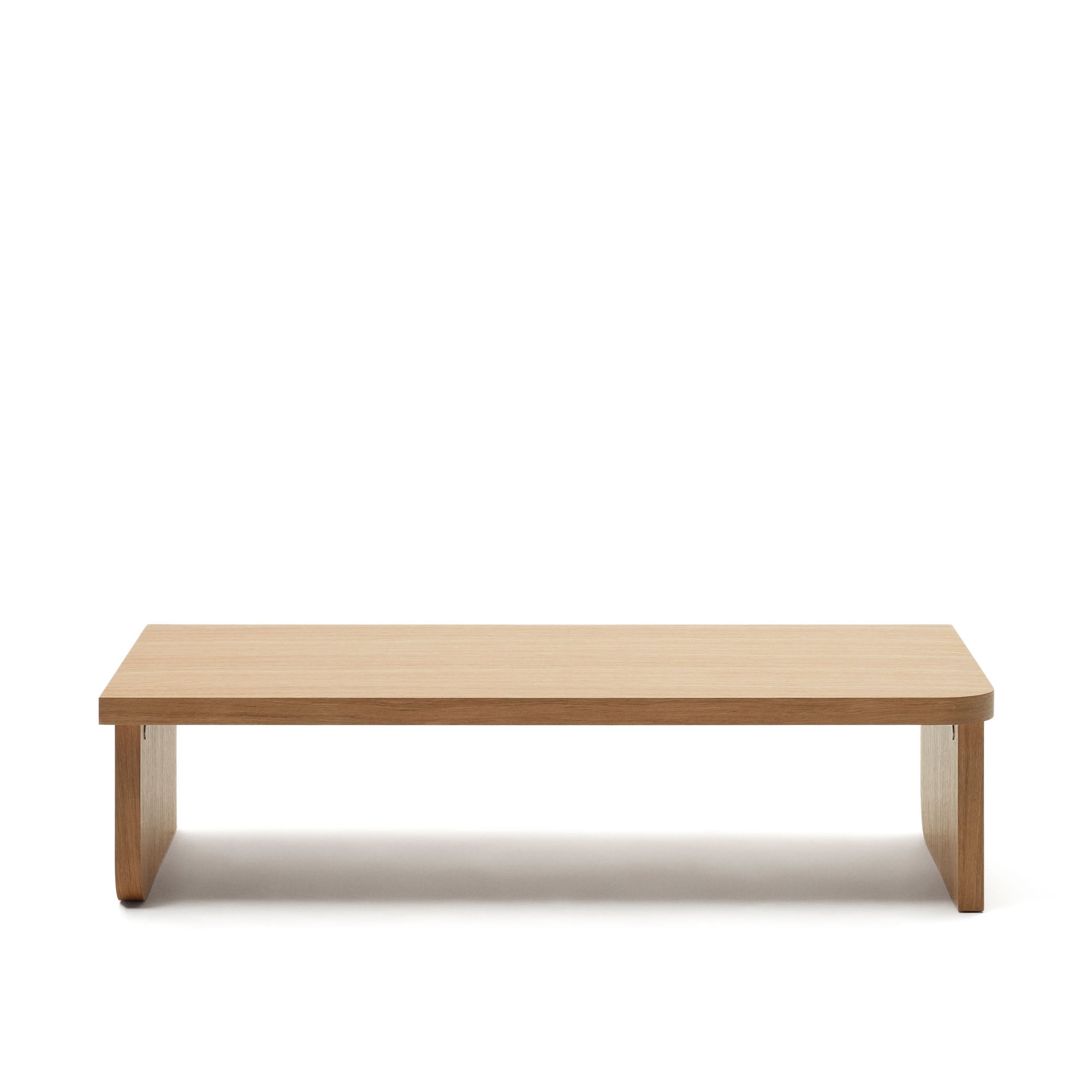 Oaq coffee table in oak wood veneer with natural finish, 140 x 75 cm FSC Mix Credit - Product Image