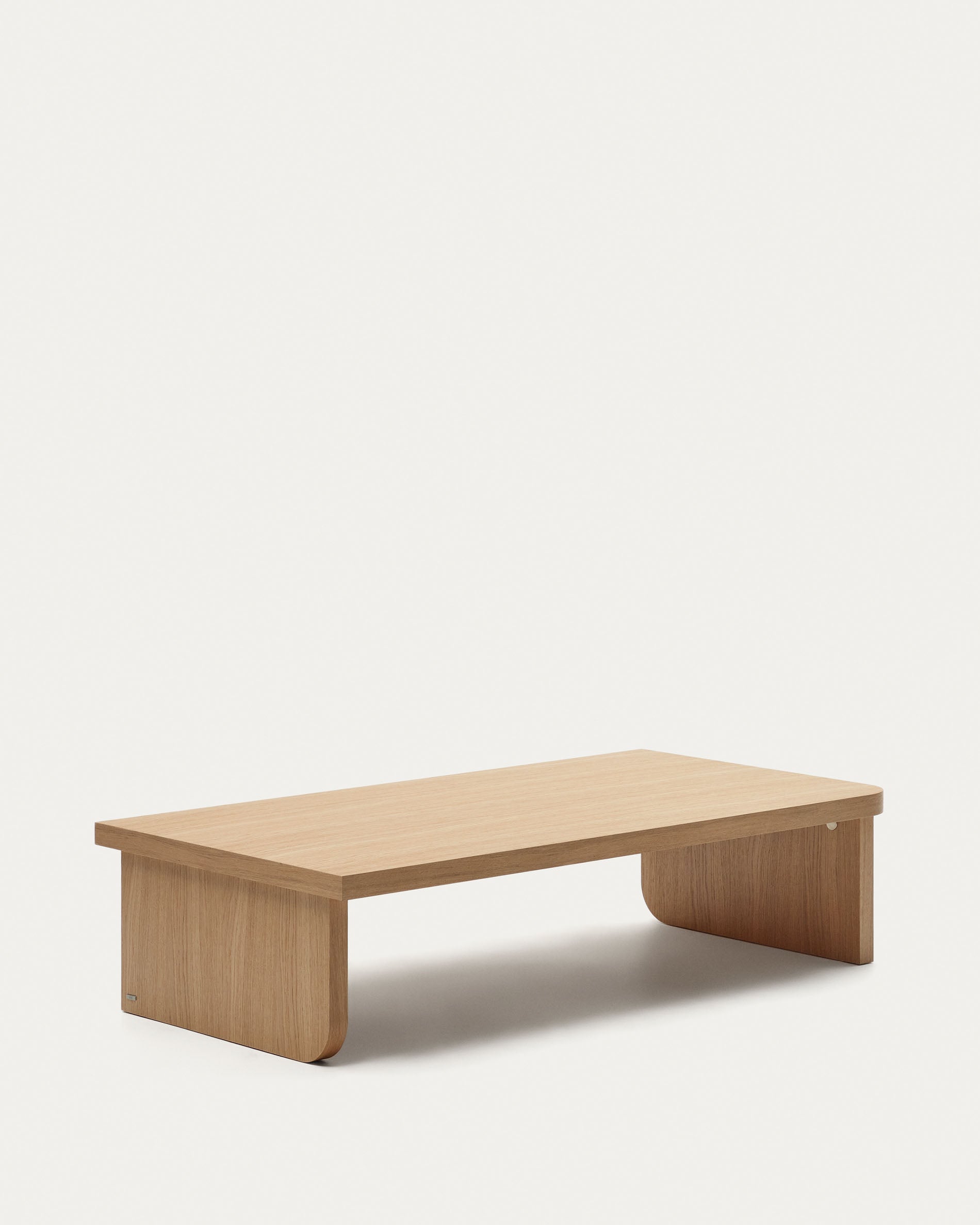 Oaq coffee table in oak wood veneer with natural finish, 140 x 75 cm FSC Mix Credit - Product View