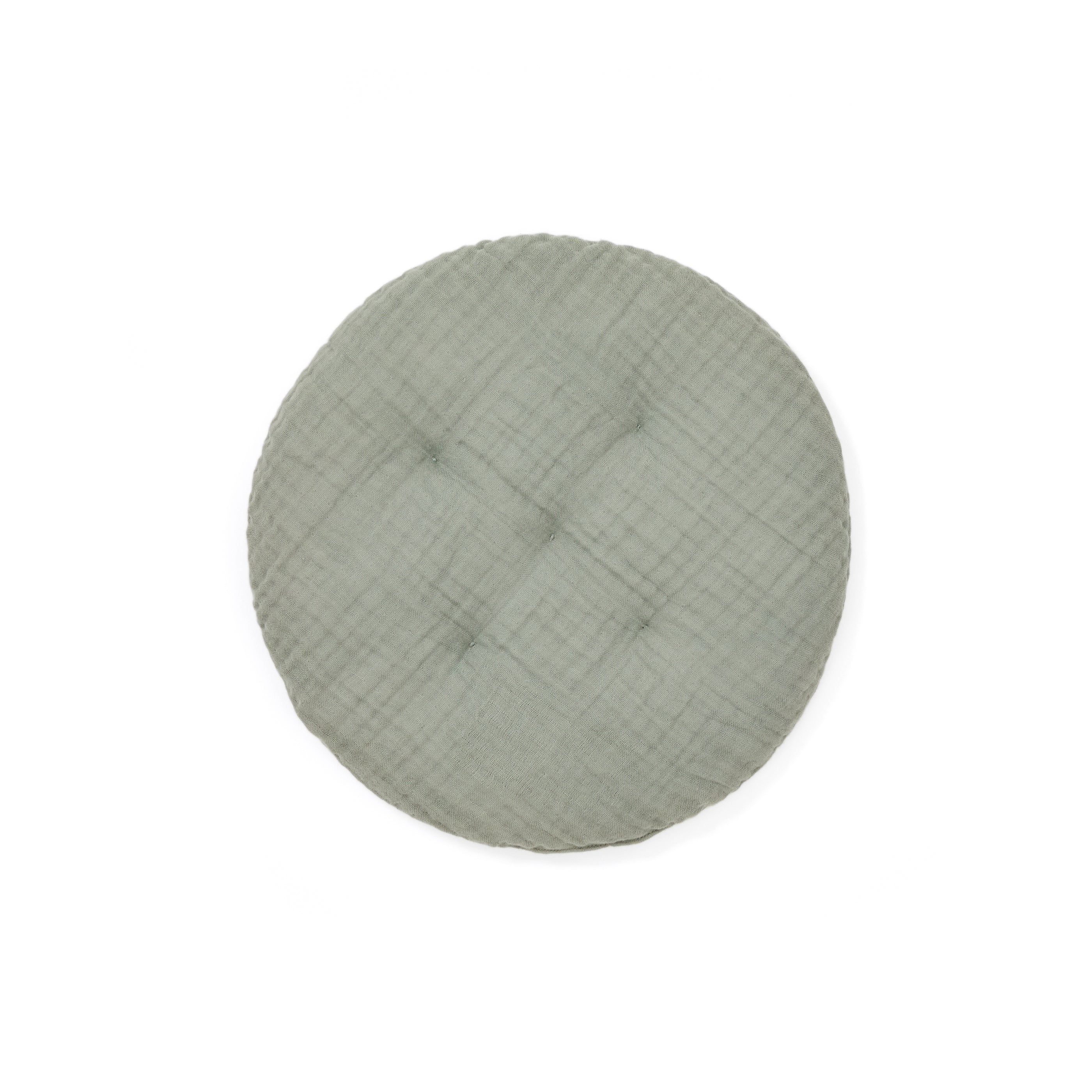 Laily green cushion made of 100% organic cotton, Ø30 cm - Product Image