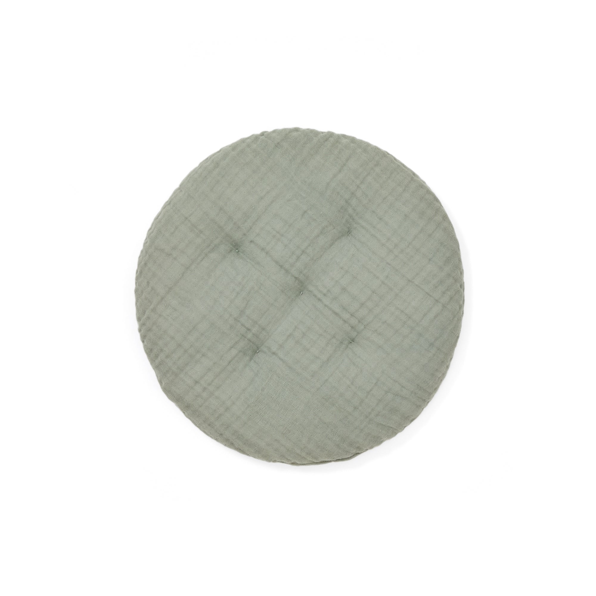 Laily green cushion made of 100% organic cotton, Ø30 cm - Product Image