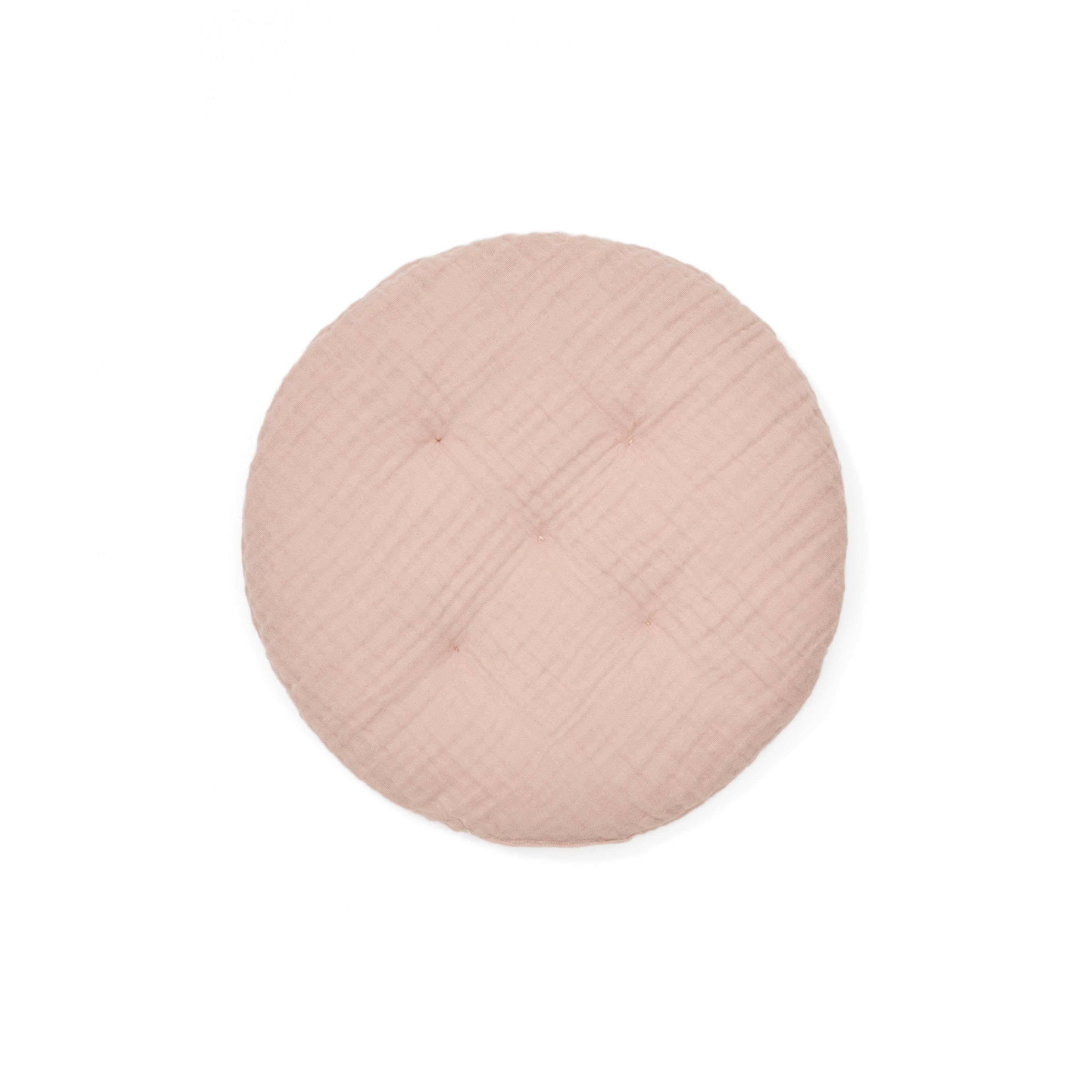 Laily pink cushion made of 100% organic cotton, Ø30 cm - Product Image