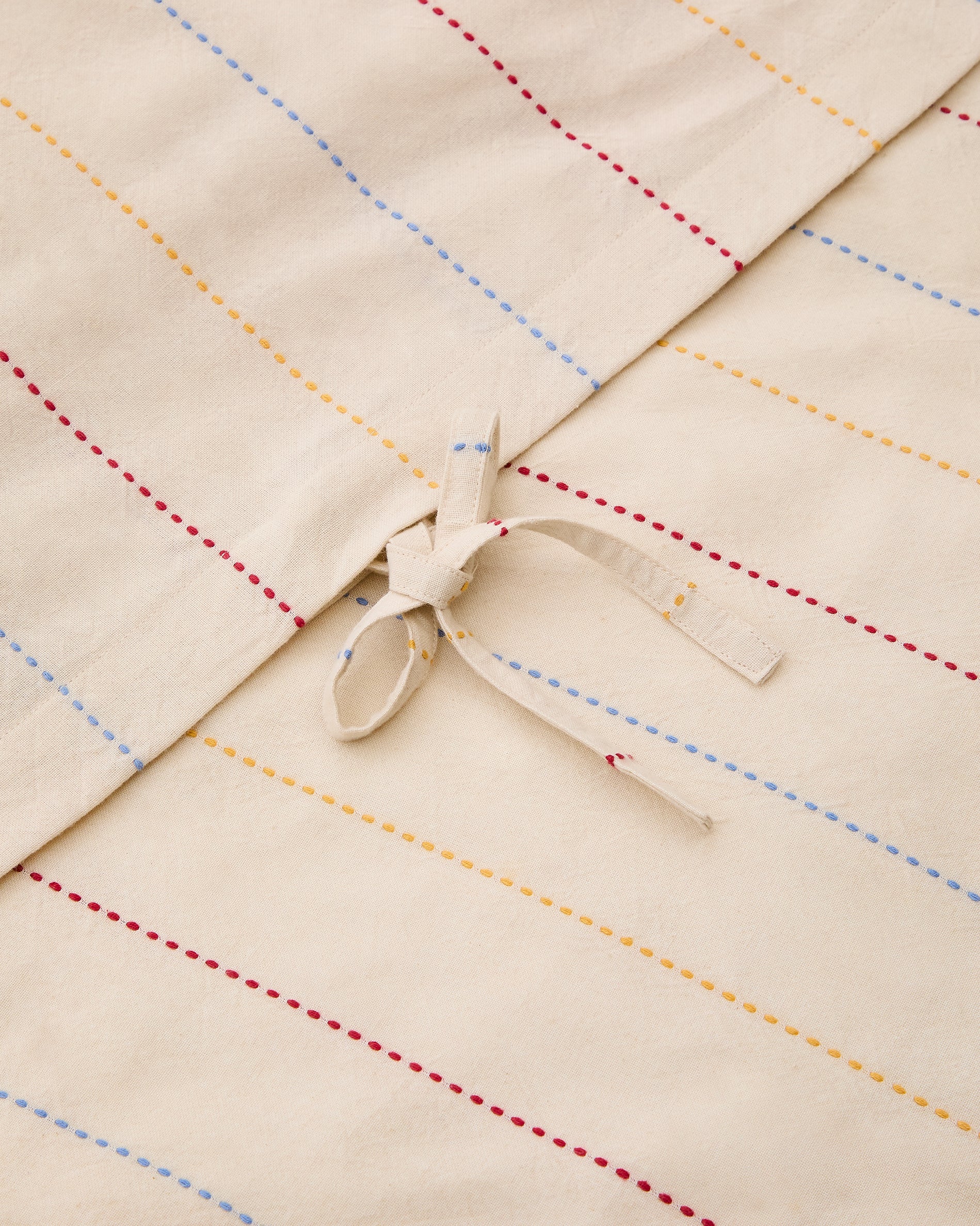 Indani bed set, duvet cover, pillowcase, bottom sheet, organic cotton, stripes for 70 cm bed - Detail
