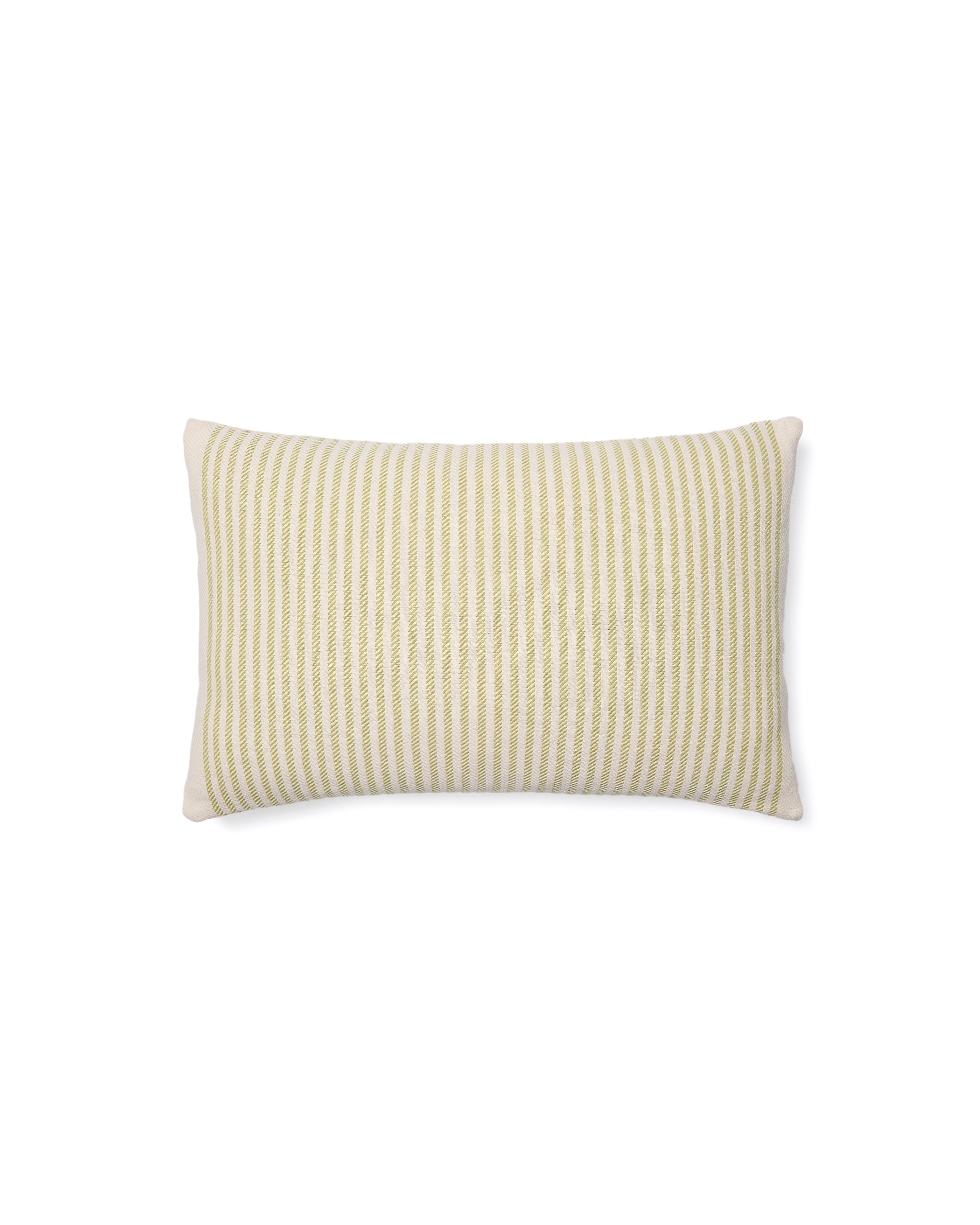 Lioris green striped cotton cushion cover 60 x 40cm - Product Image