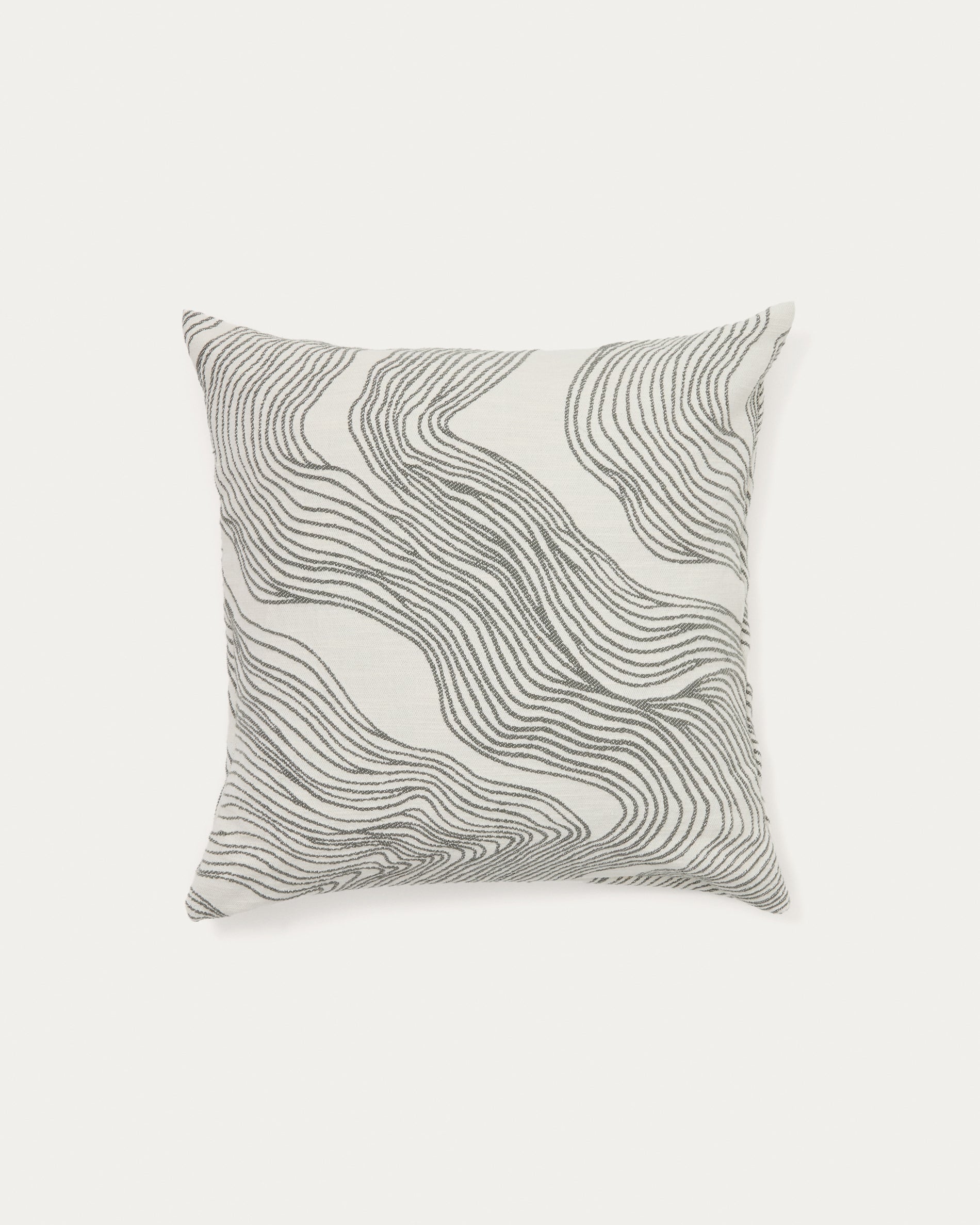 Ondara cushion cover with green graphic detail 50 x 50cm - Product View