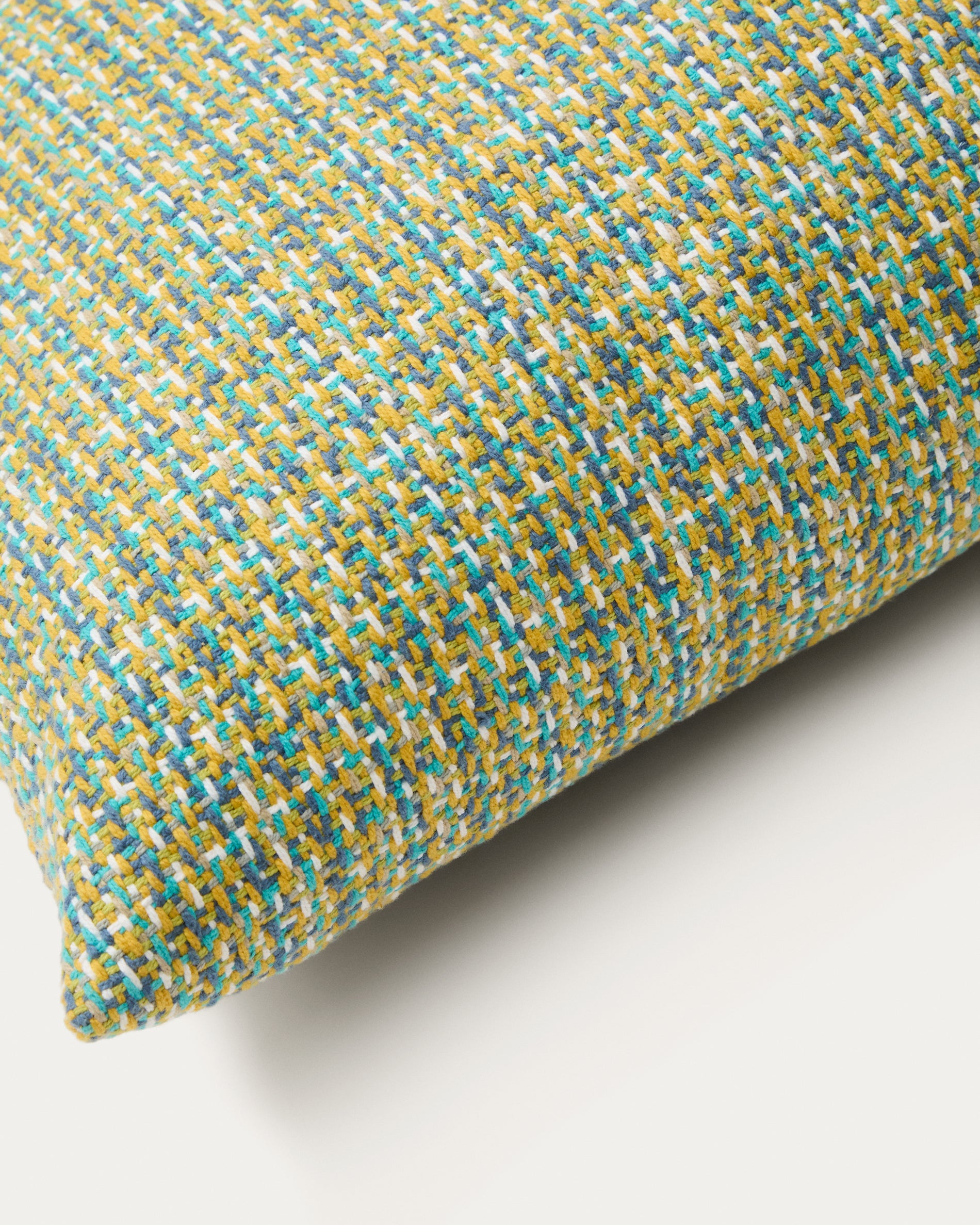 Nivara cushion cover with green structured fabric 50 x 50cm - Detail