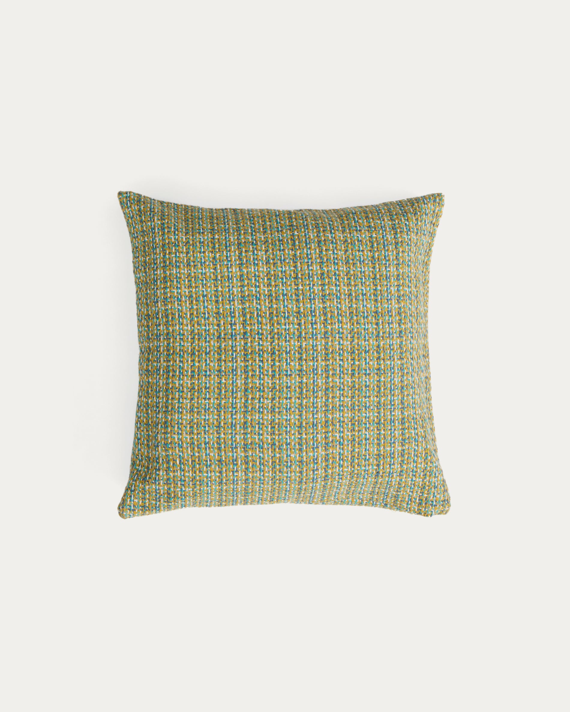 Nivara cushion cover with green structured fabric 50 x 50cm - Product View