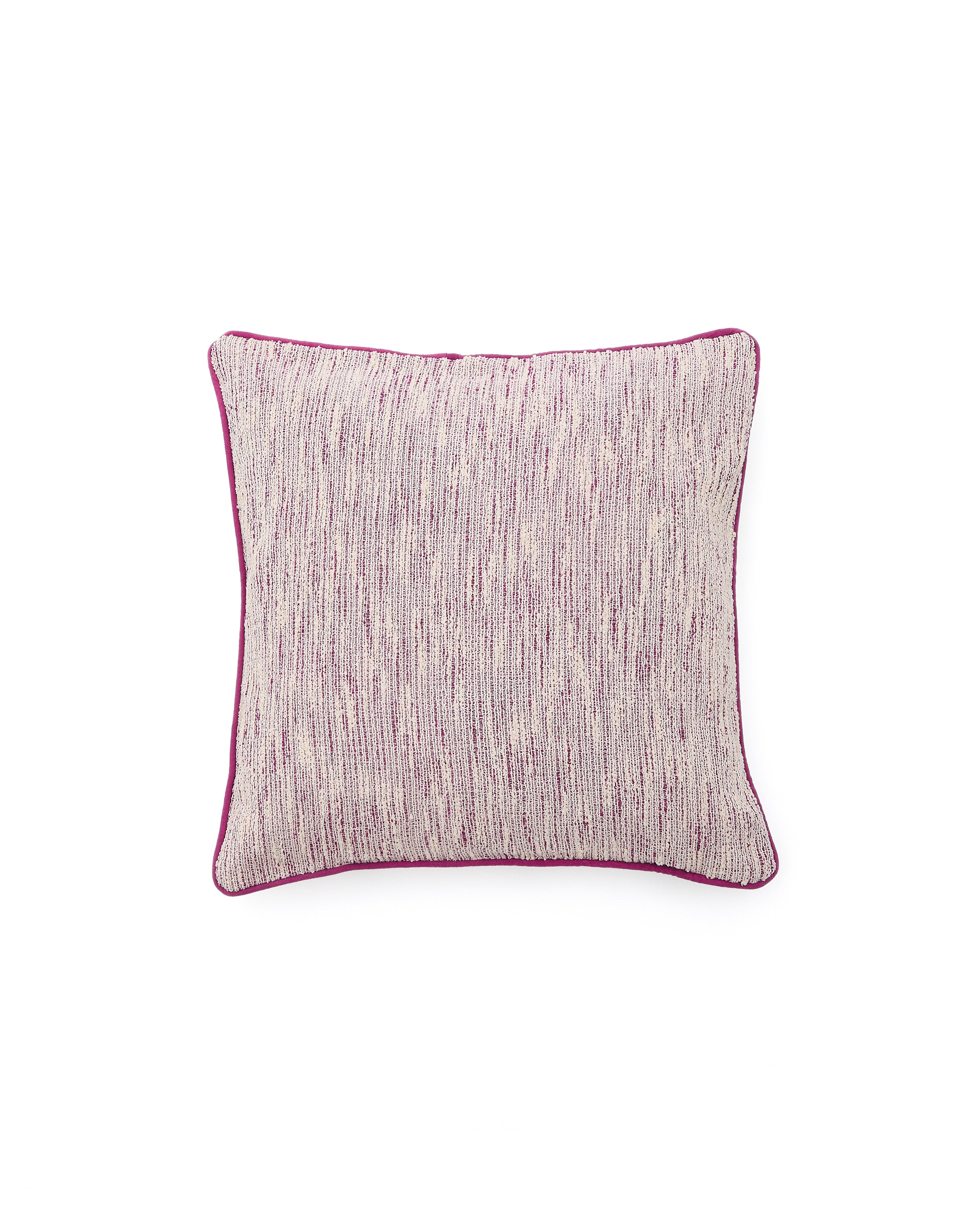 Brisella pink jacquard cushion cover with contrasting trim 45 x 45cm - Product Image