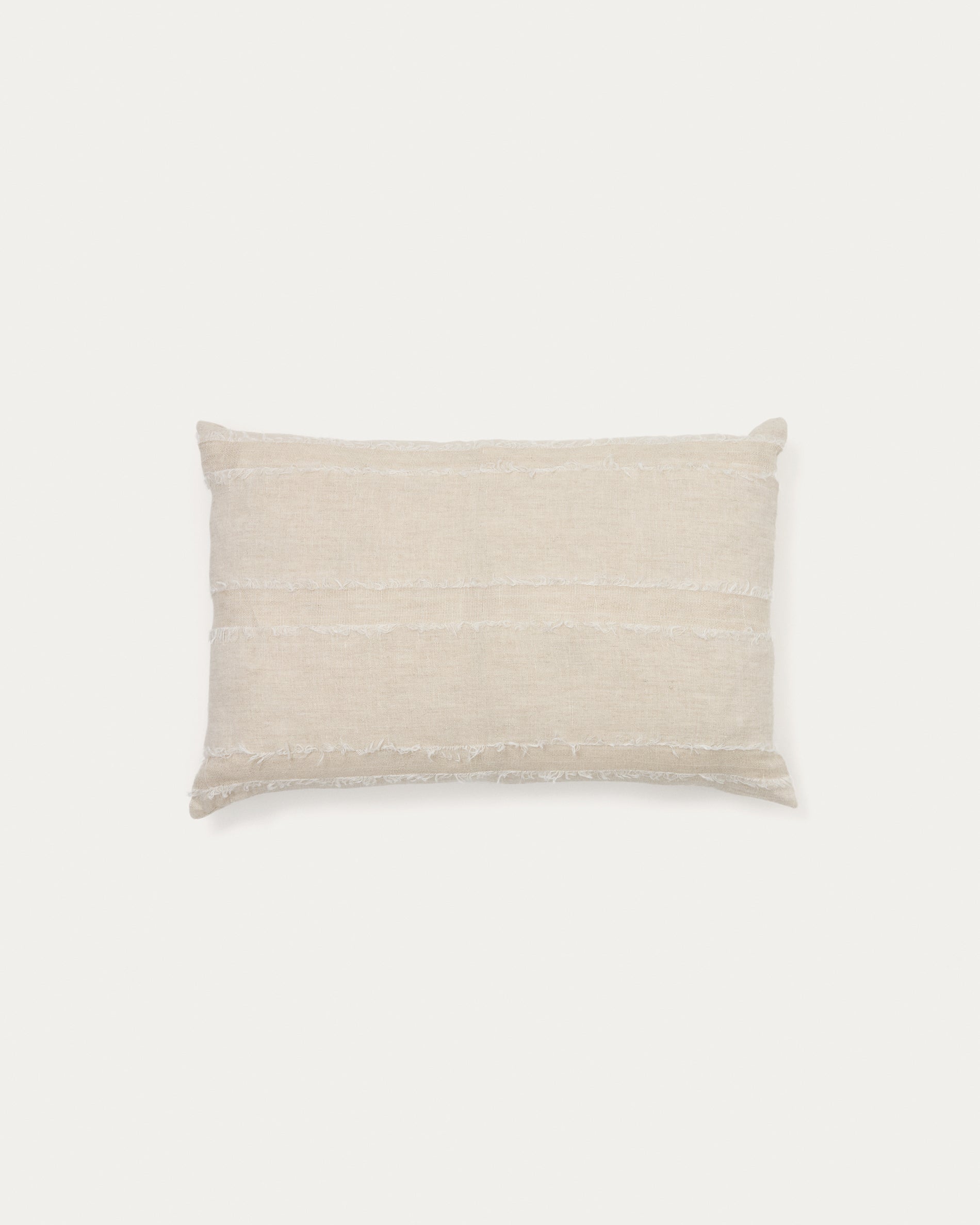 Neris beige 100% linen cushion cover 40 x 60cm - Product View