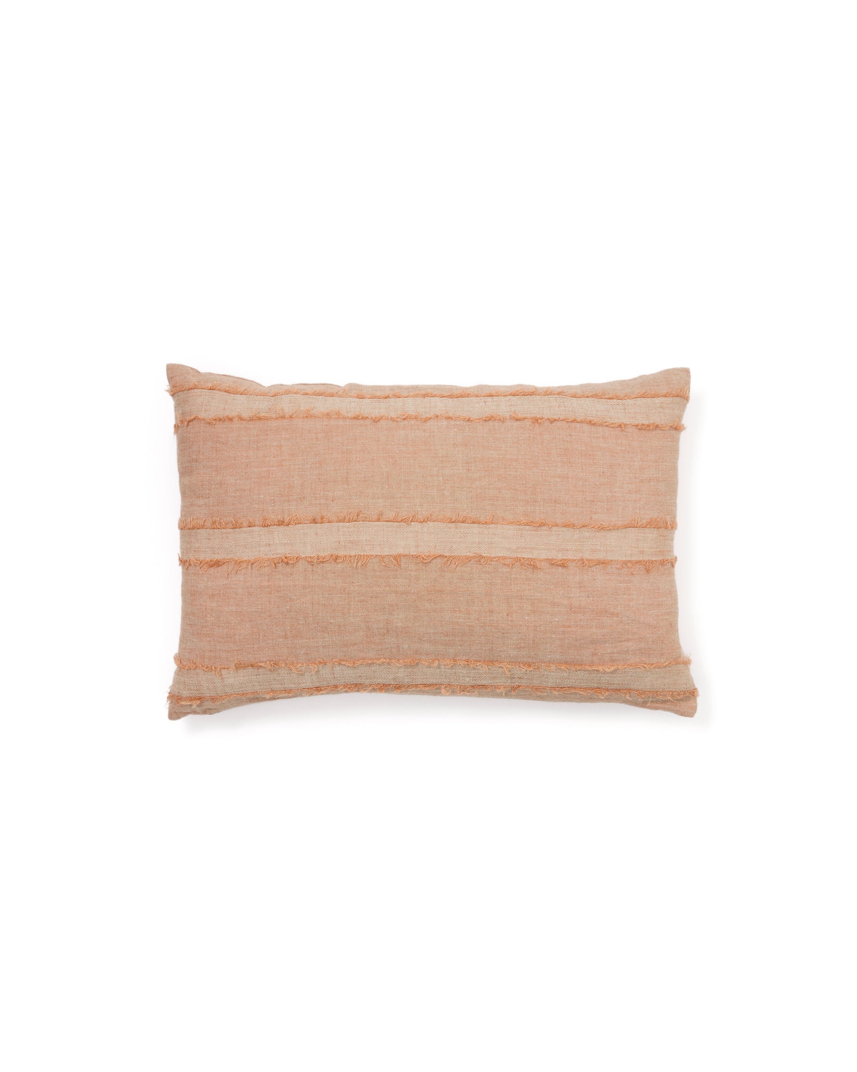 Neris terracotta 100% linen cushion cover 40 x 60cm - Product Image