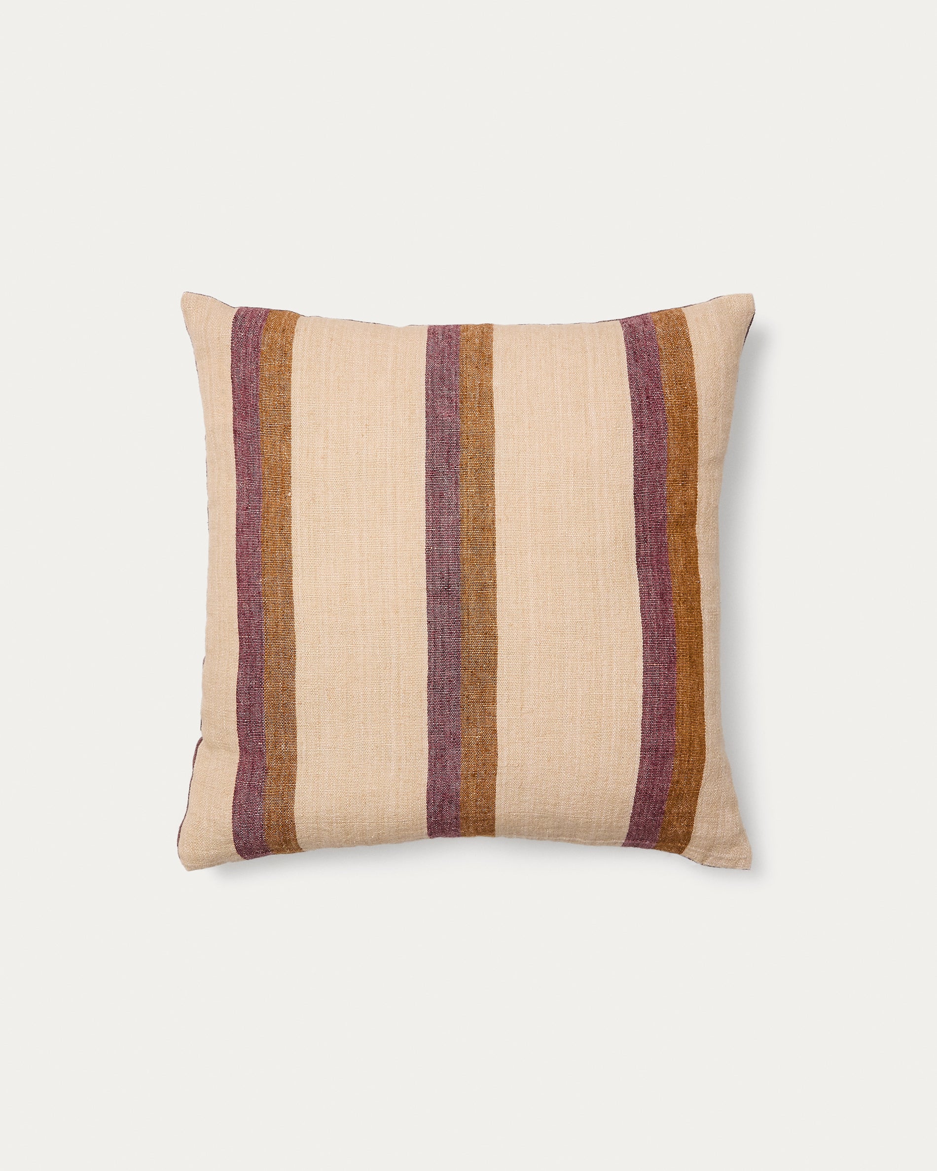Arven multicoloured striped 100% linen cushion cover 45 x 45cm - Product View