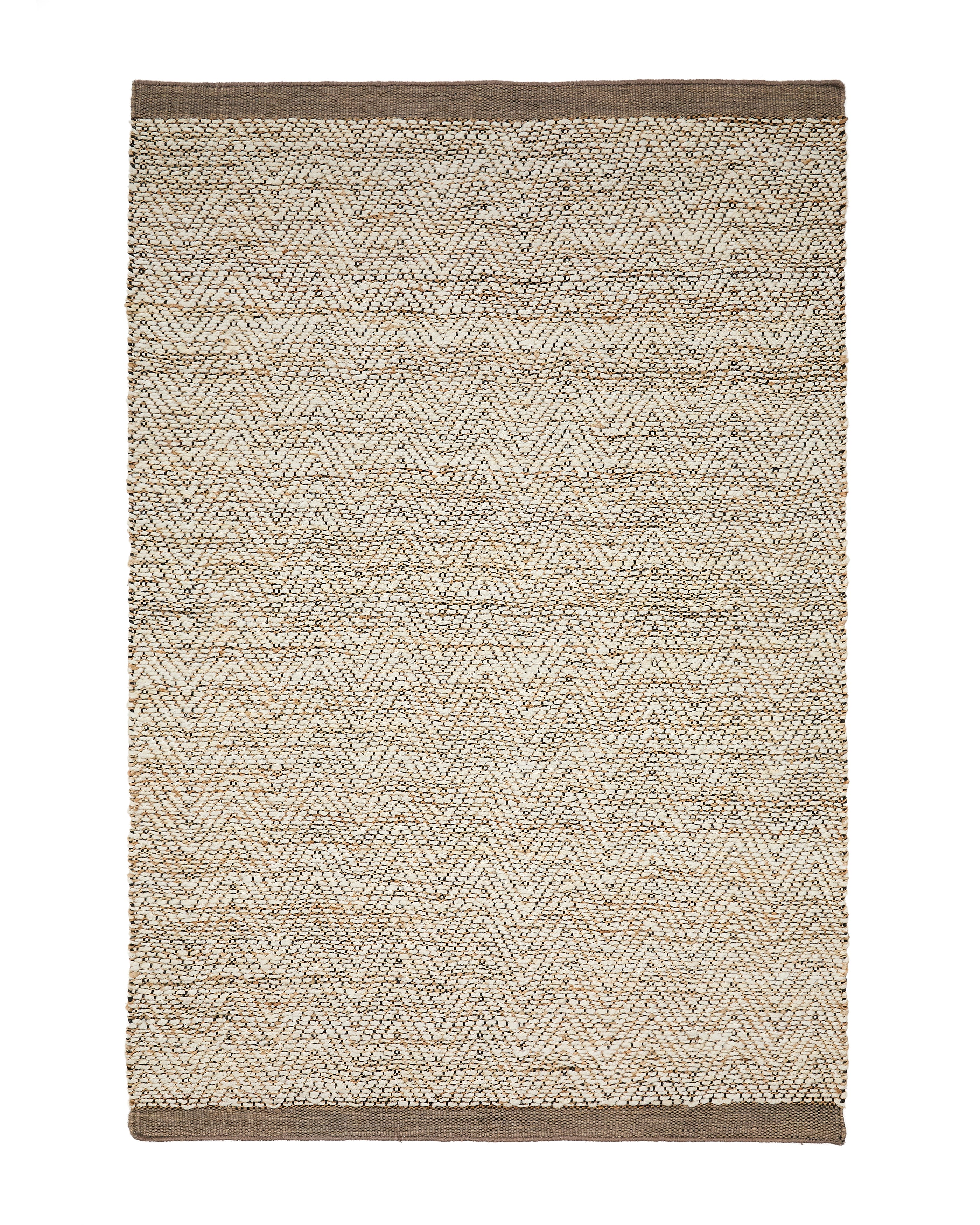 Arpe beige jute jacquard rug 160 x 230cm - Product Image