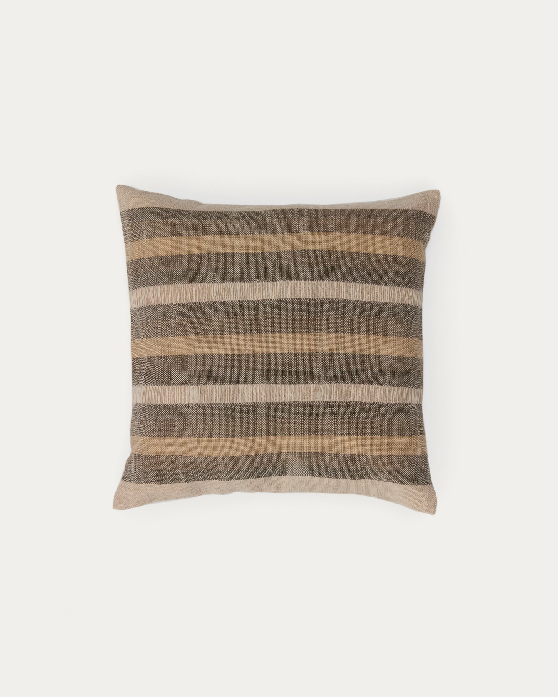 Awen multicoloured woven stripe cotton cushion cover 45 x 45cm - Product View