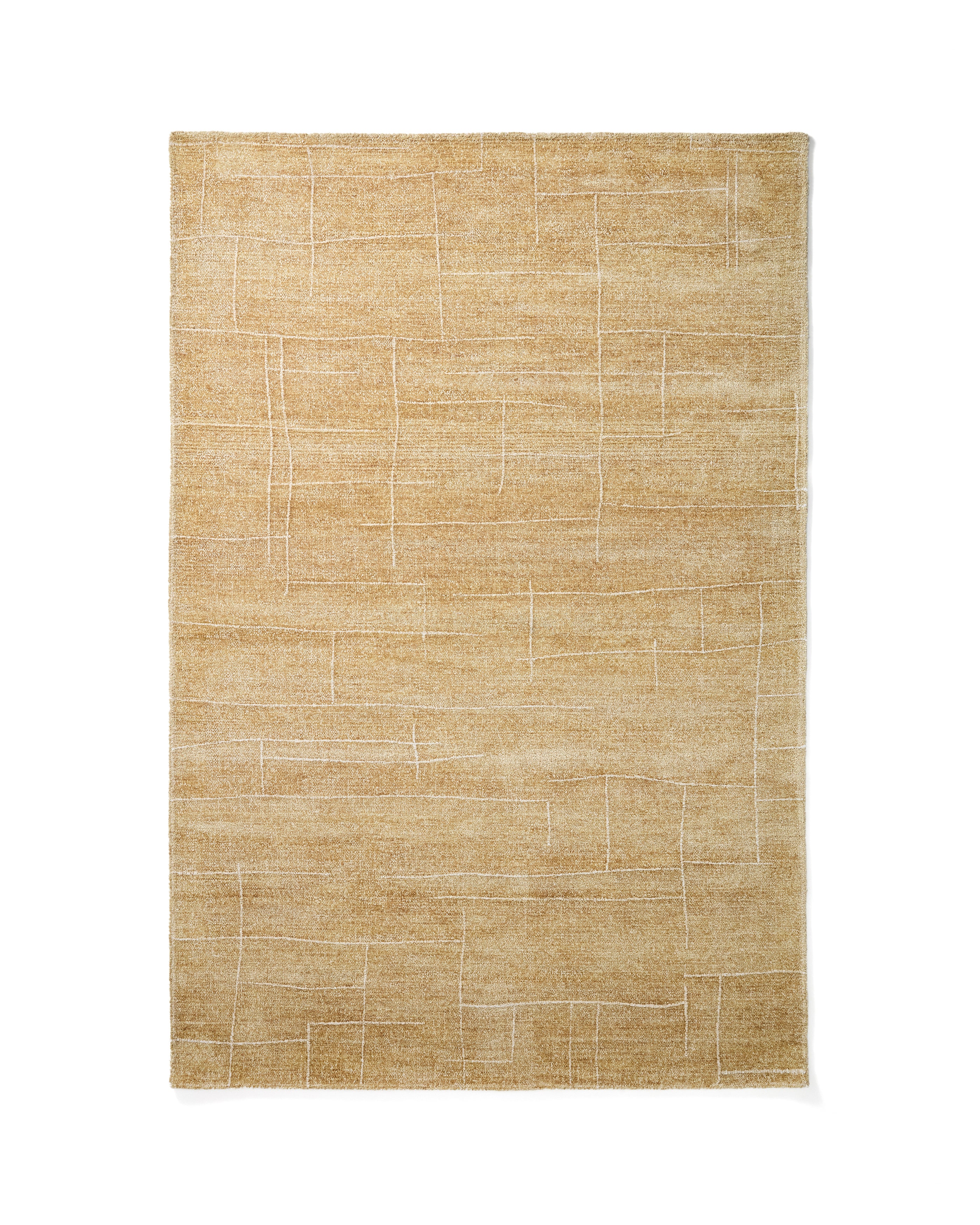 Eloda mustard wool and viscose rug 160 x 230cm - Product Image