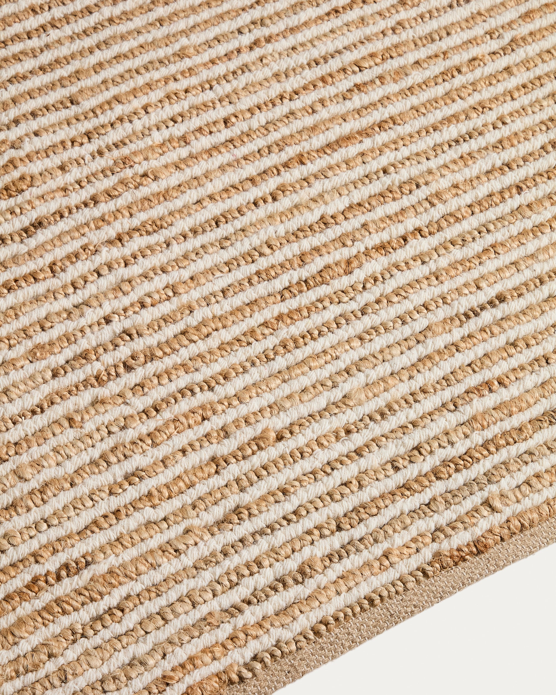 Derule beige jute and wool rug 200 x 300cm - Detail