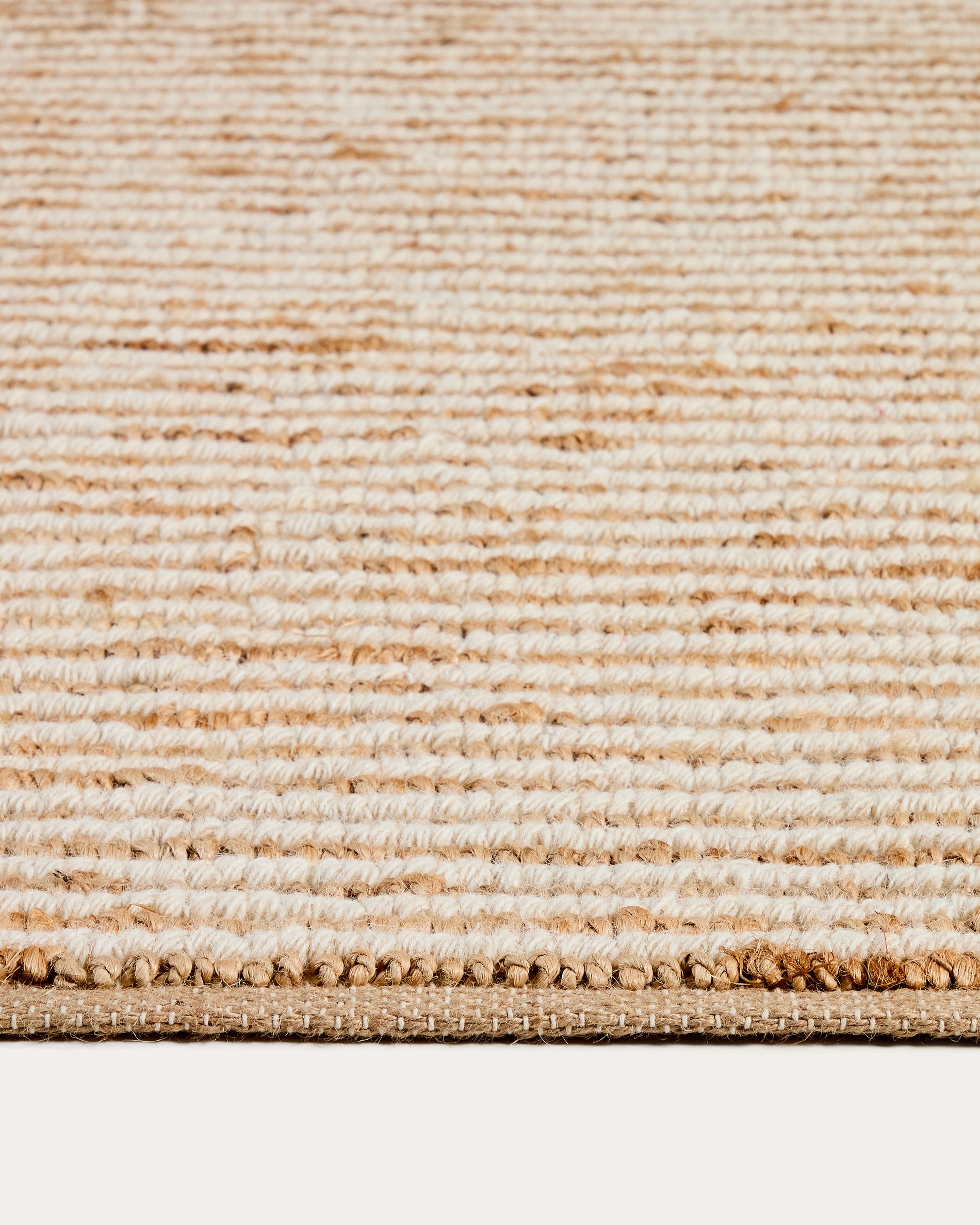 Derule beige jute and wool rug 200 x 300cm - Detail