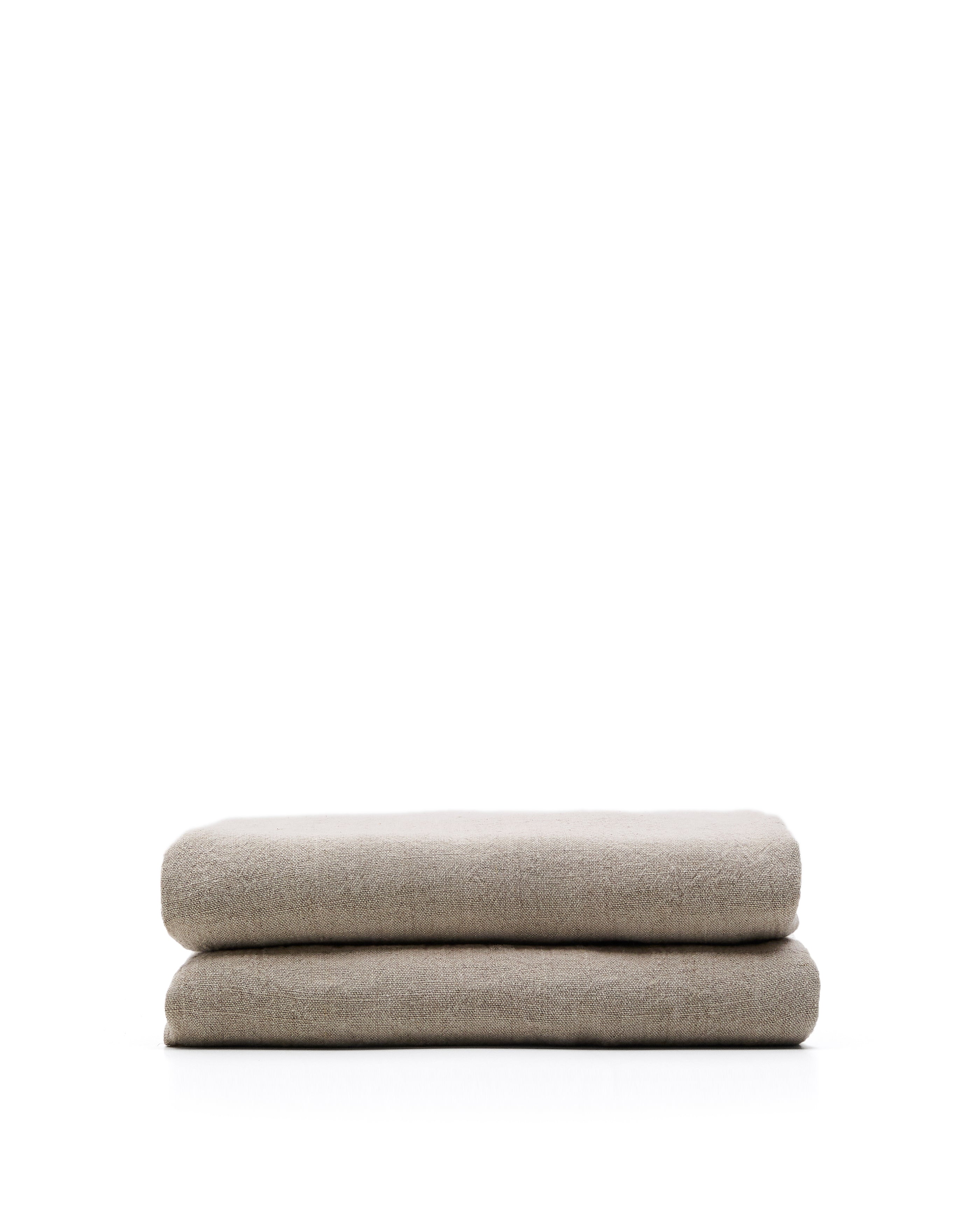 Tandi beige 100% linen bedspread for 90/135cm bed - Product Image