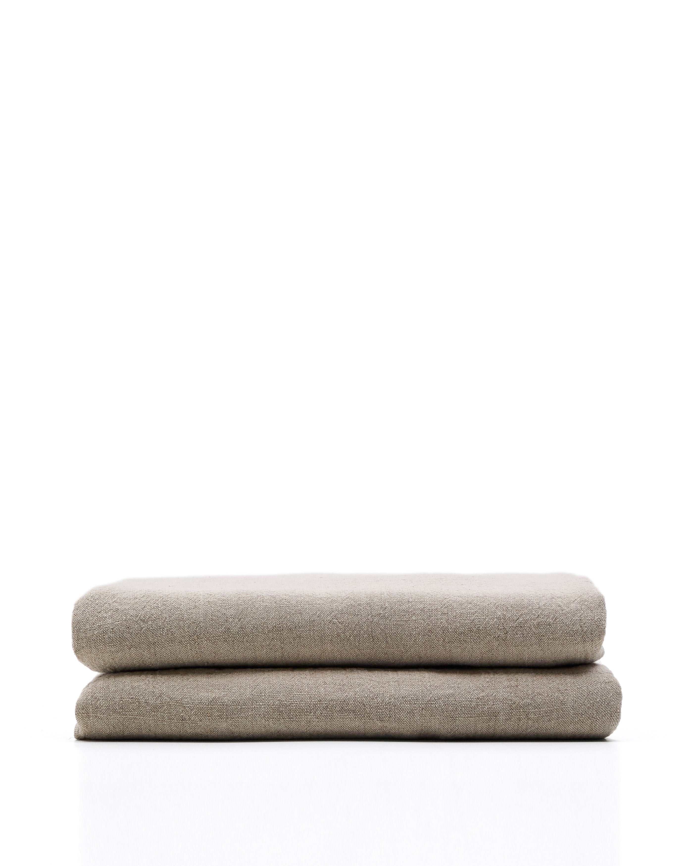 Tandi beige 100% linen bedspread for 90/135cm bed - Product Image