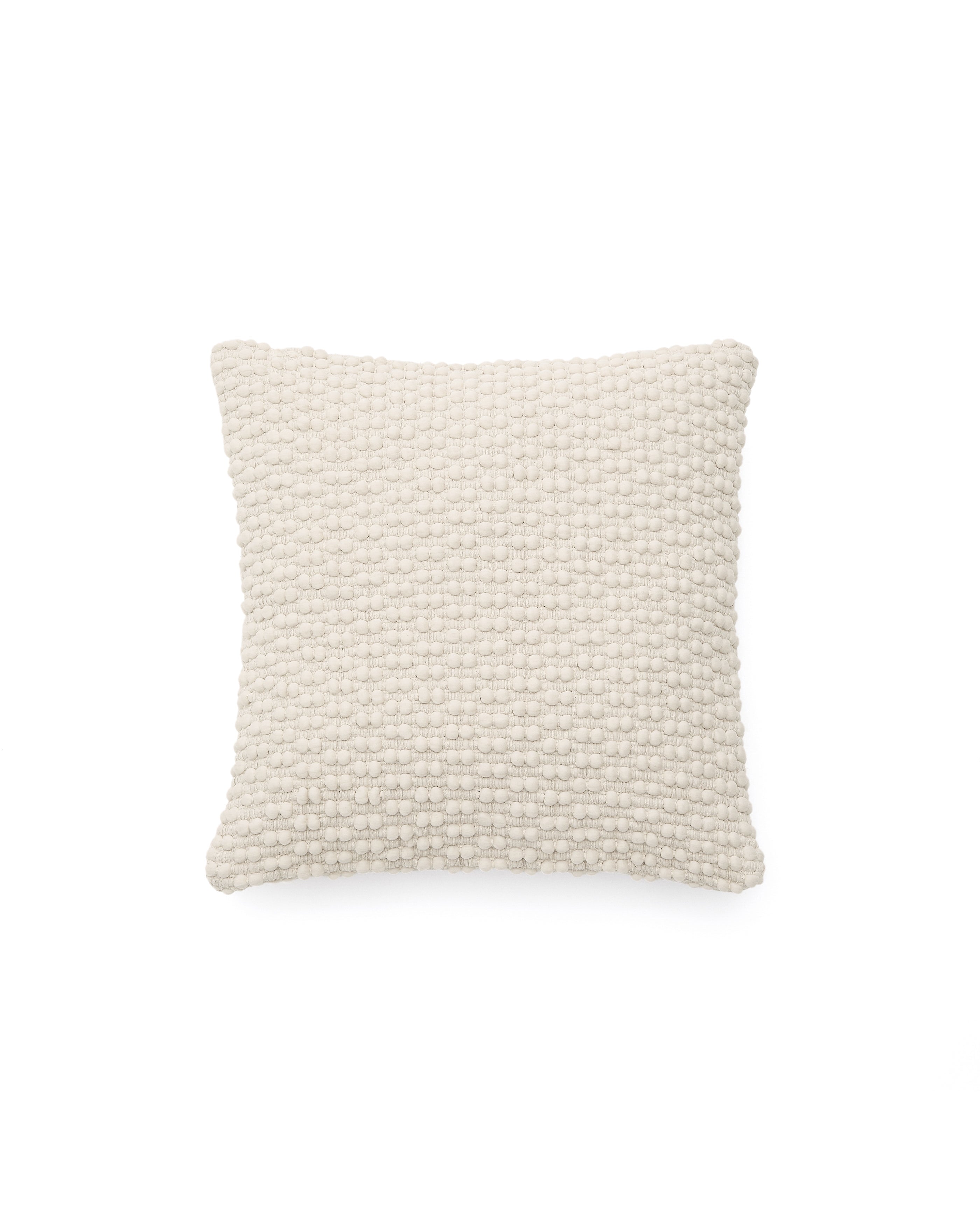 Mascarell white cotton and polyester cushion cover 50 x 50 cm - Product Image