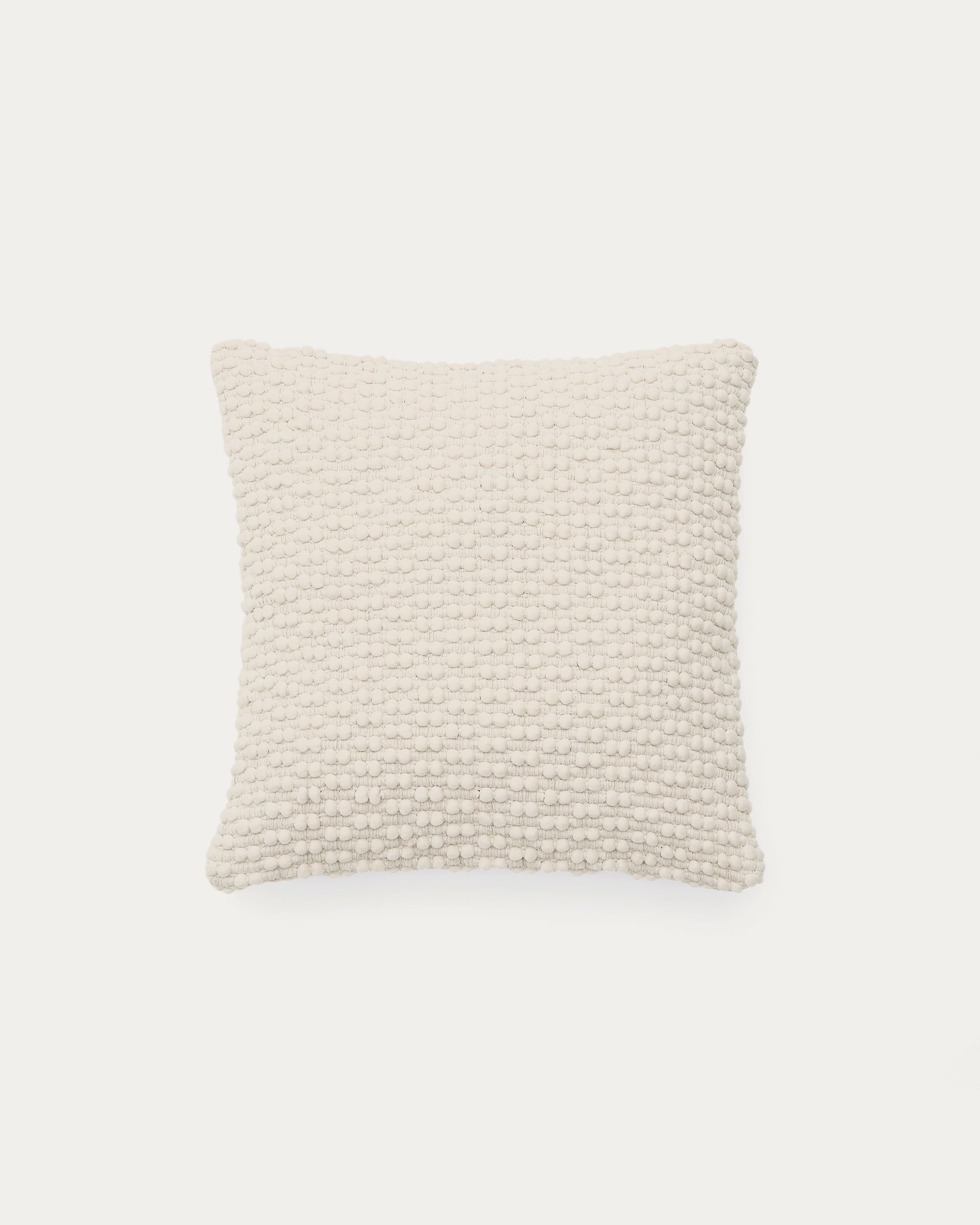 Mascarell white cotton and polyester cushion cover 50 x 50 cm - Product View