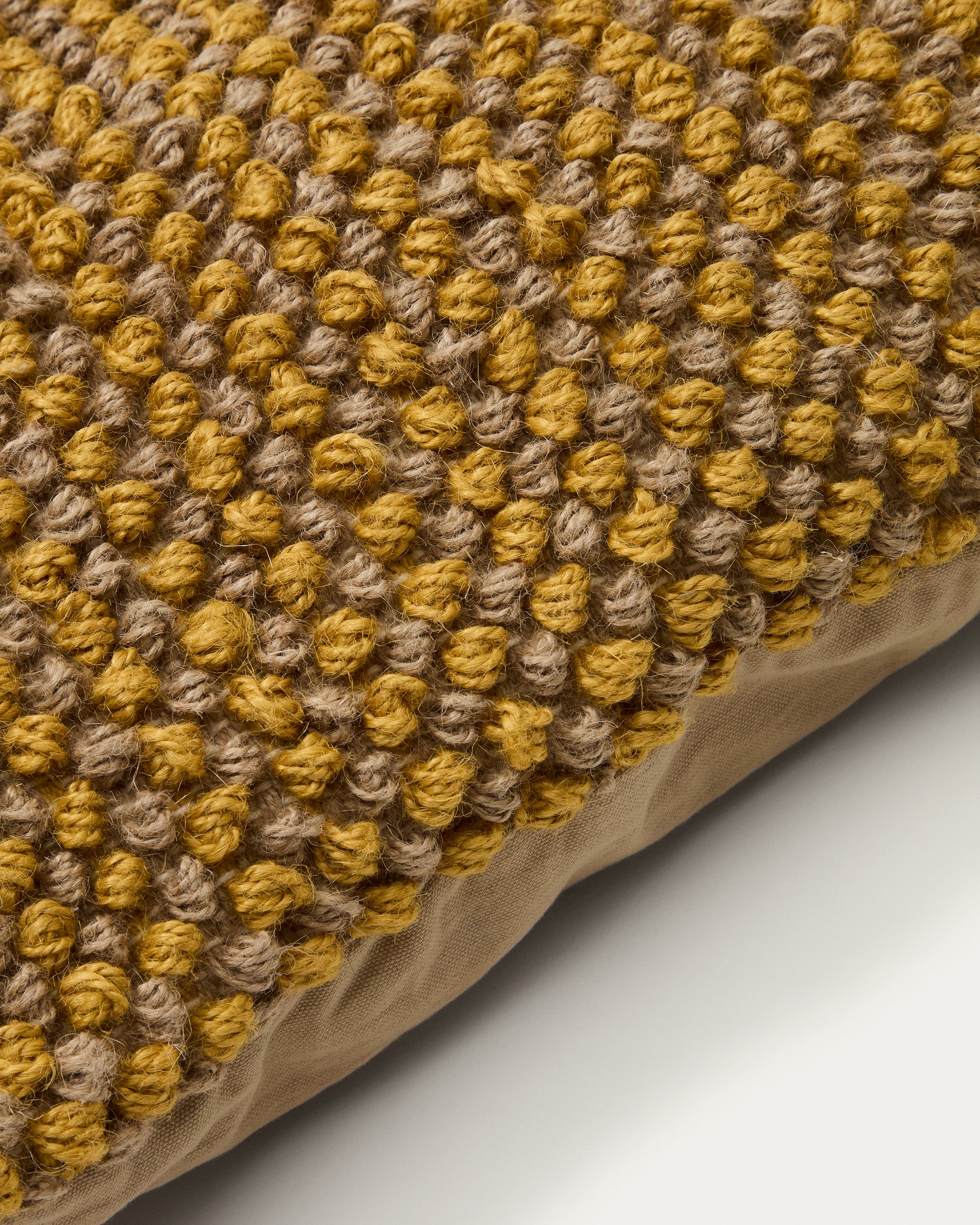 Sayen mustard jute cushion cover 50 x 50 cm - Detail
