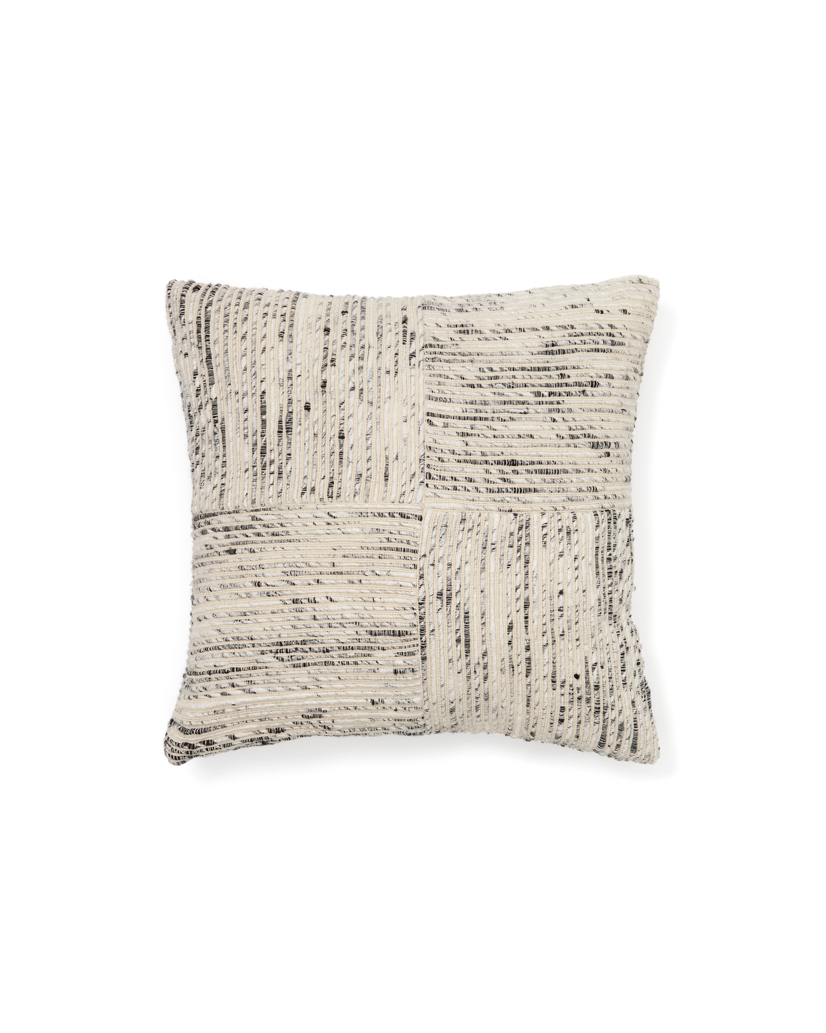 Anuba beige and black checked jacquard cushion cover 45 x 45cm - Product Image