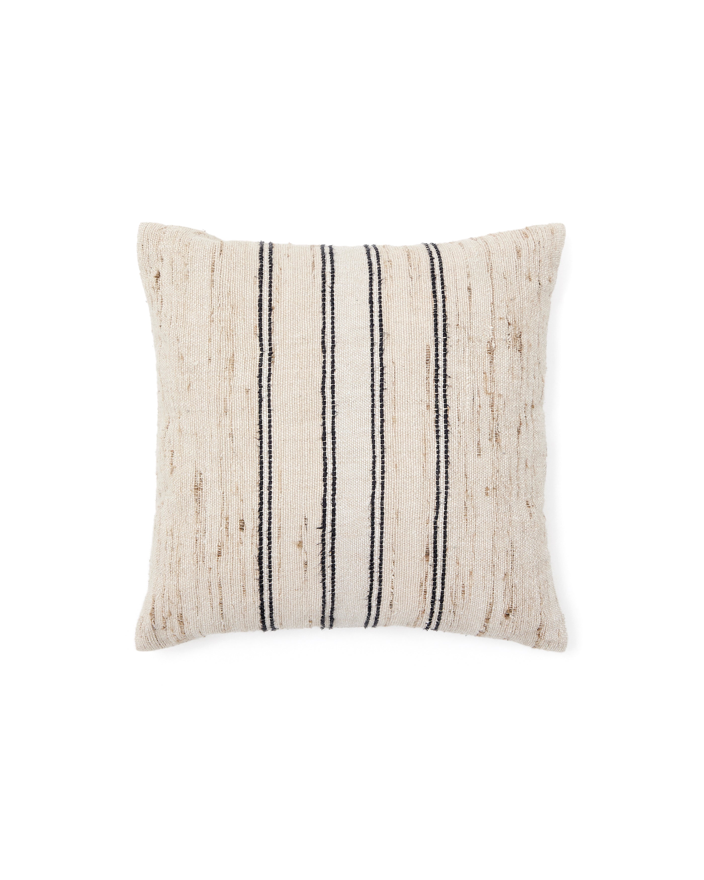 Dorien beige cushion cover with contrasting woven stripes 45 x 45cm - Product Image