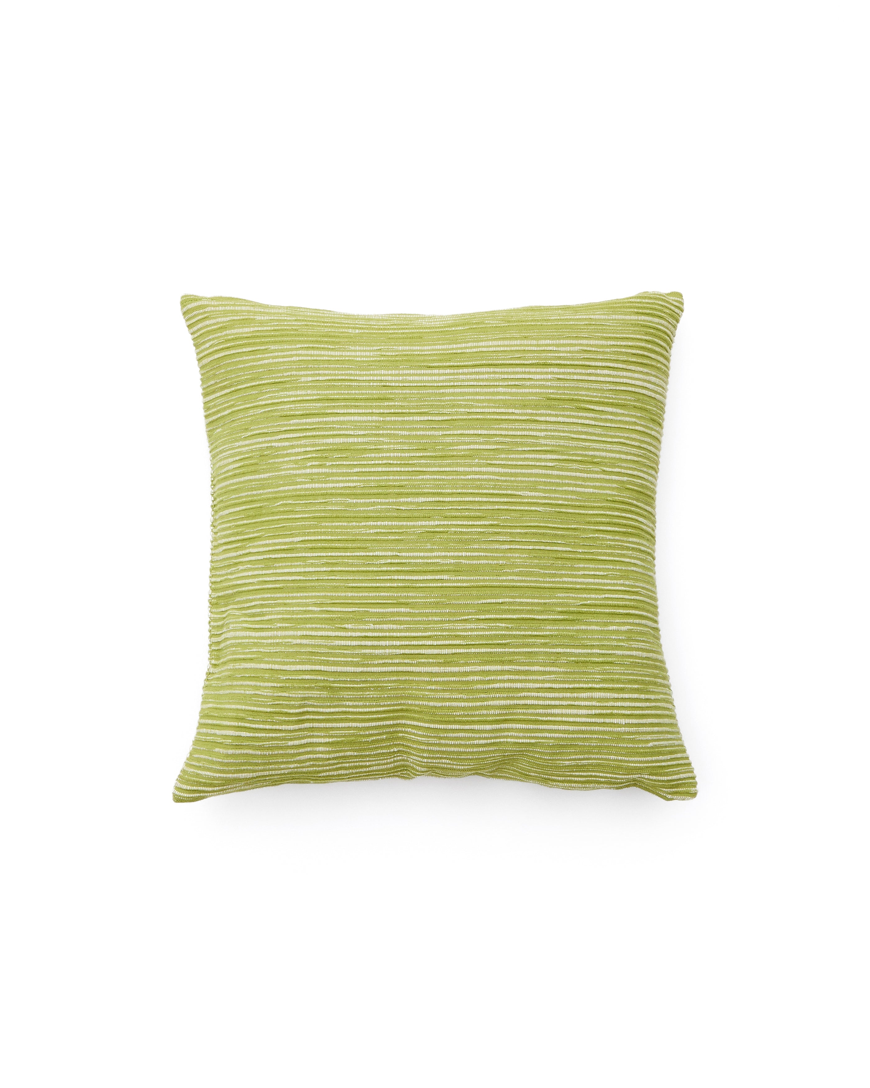 Niera green striped cotton jacquard cushion cover 45 x 45cm - Product Image