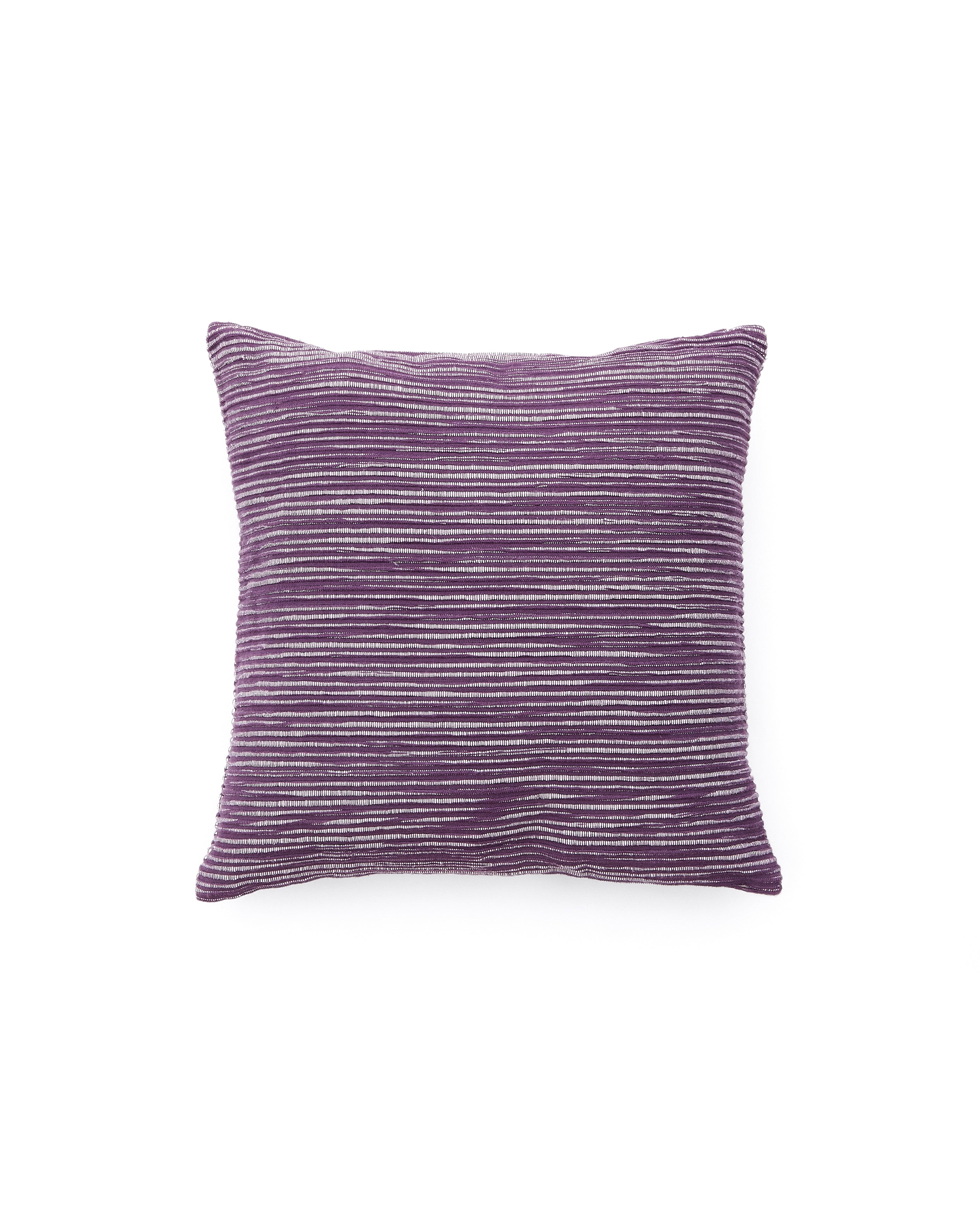 Niera purple striped cotton jacquard cushion cover 45 x 45cm - Product Image