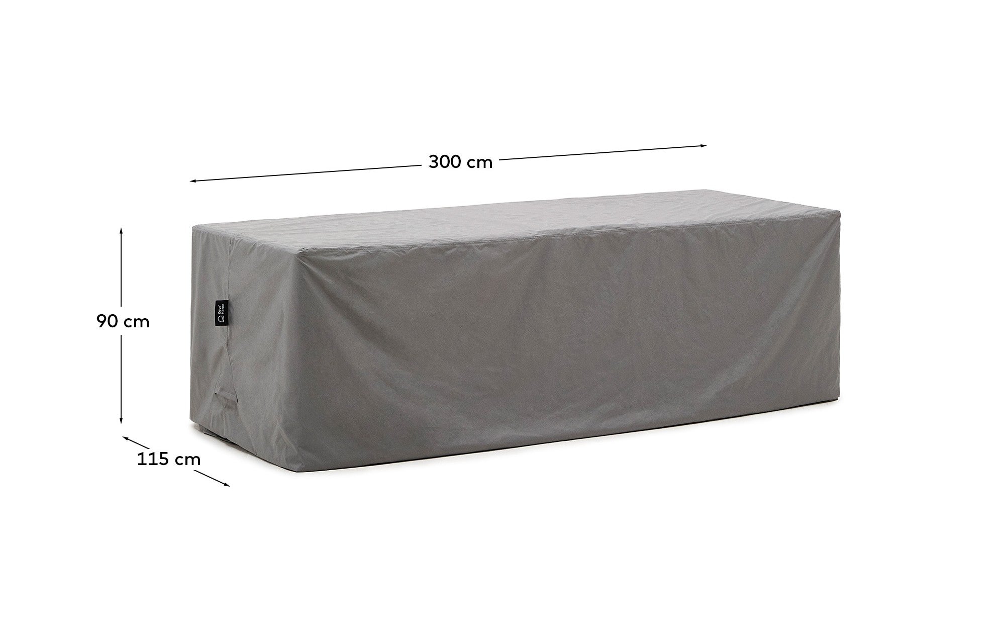 Iria protective cover for large rectangular outdoor table max. 300 x 115 cm - Measurements