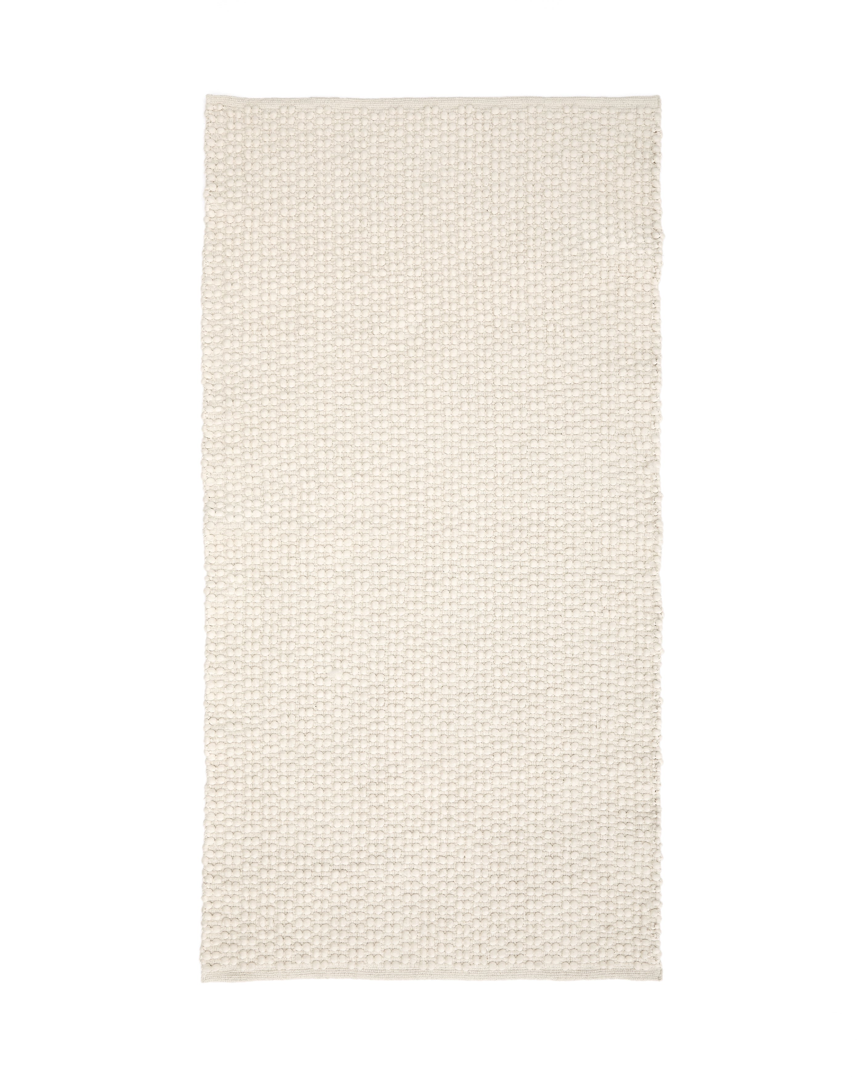 Runner rug Mascarell white cotton and polyester 70 x 140 cm - Product Image