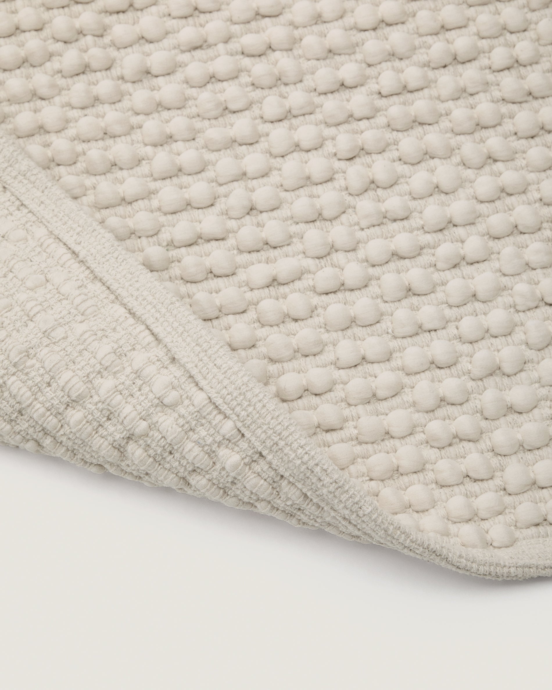 Runner rug Mascarell white cotton and polyester 70 x 140 cm - Detail