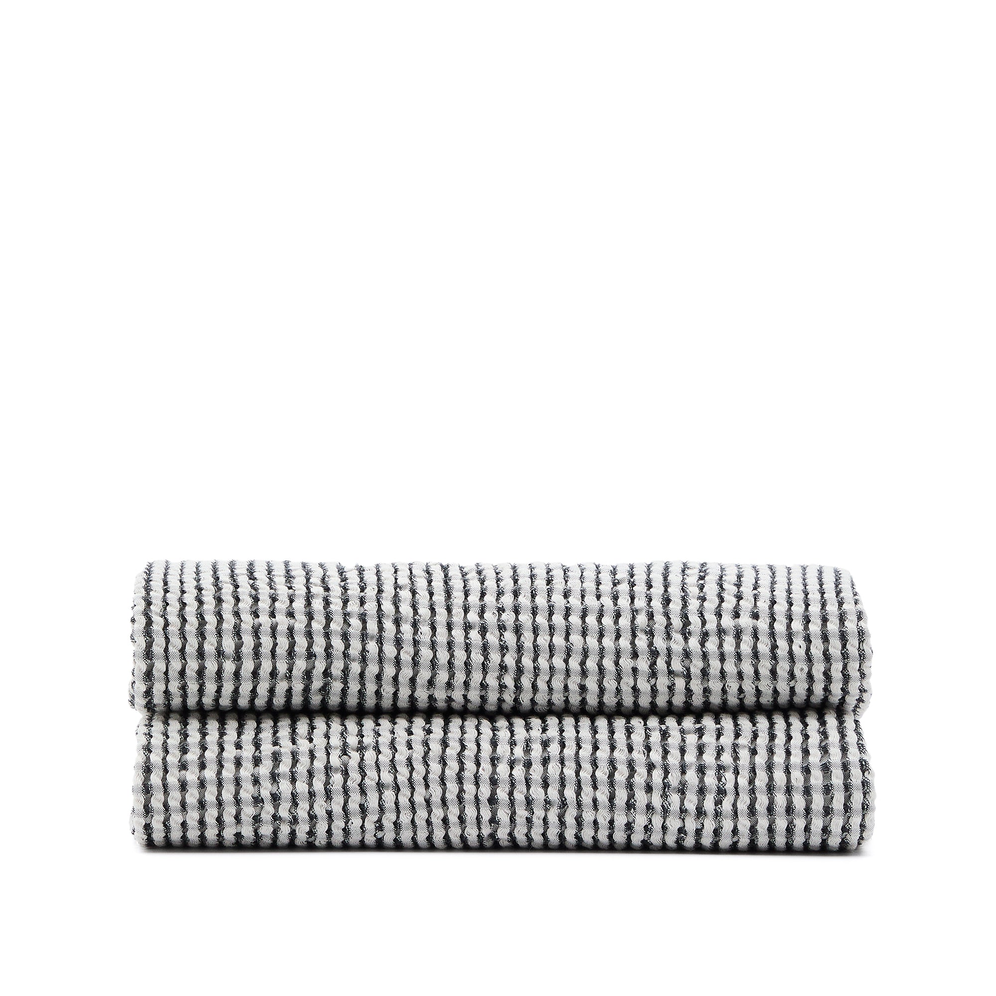 Mabile blue striped jacquard 100% cotton bedspread for 150/160cm bed - Product Image
