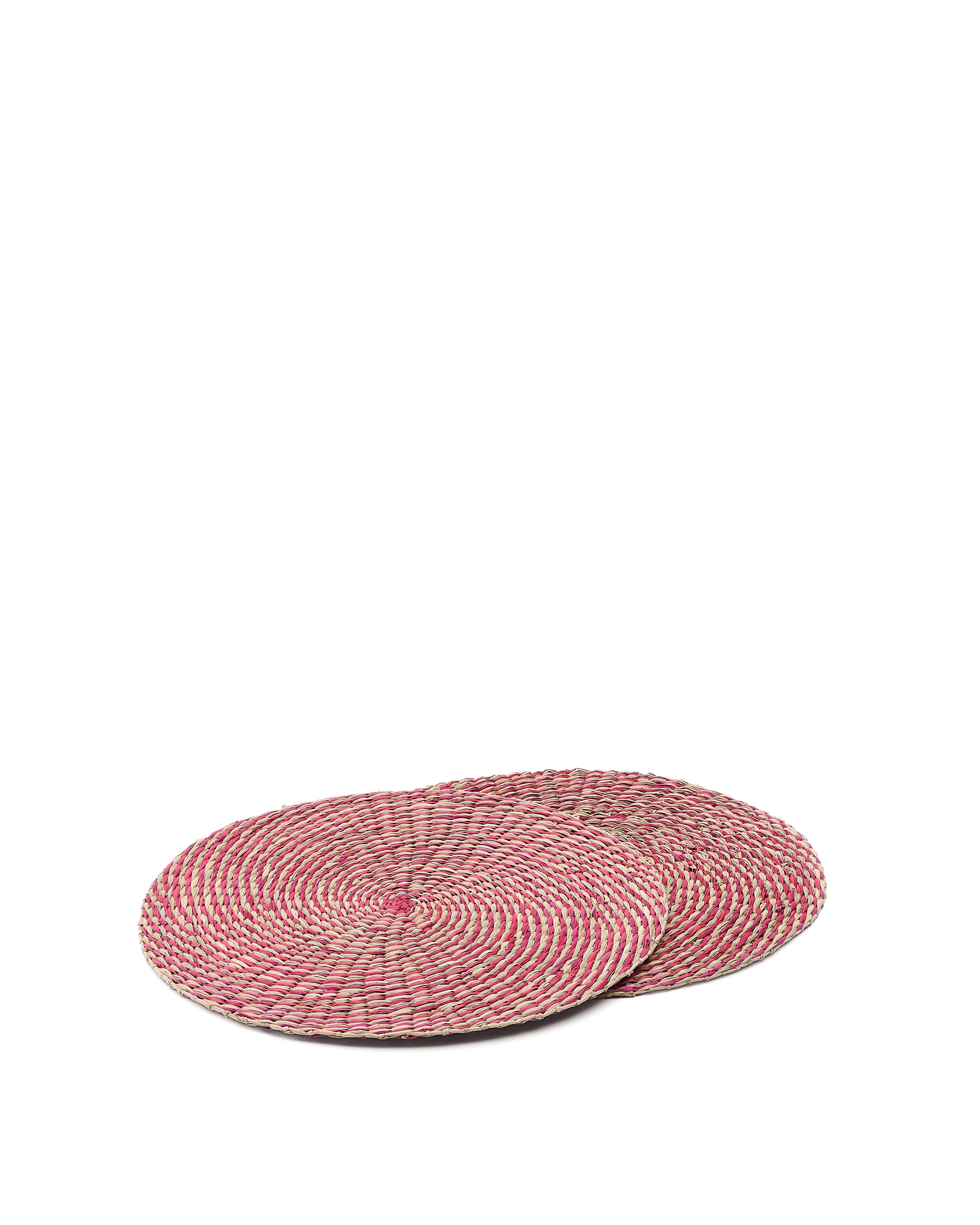 Rivela set of 2 red seagrass placemats Ø38cm - Product Image