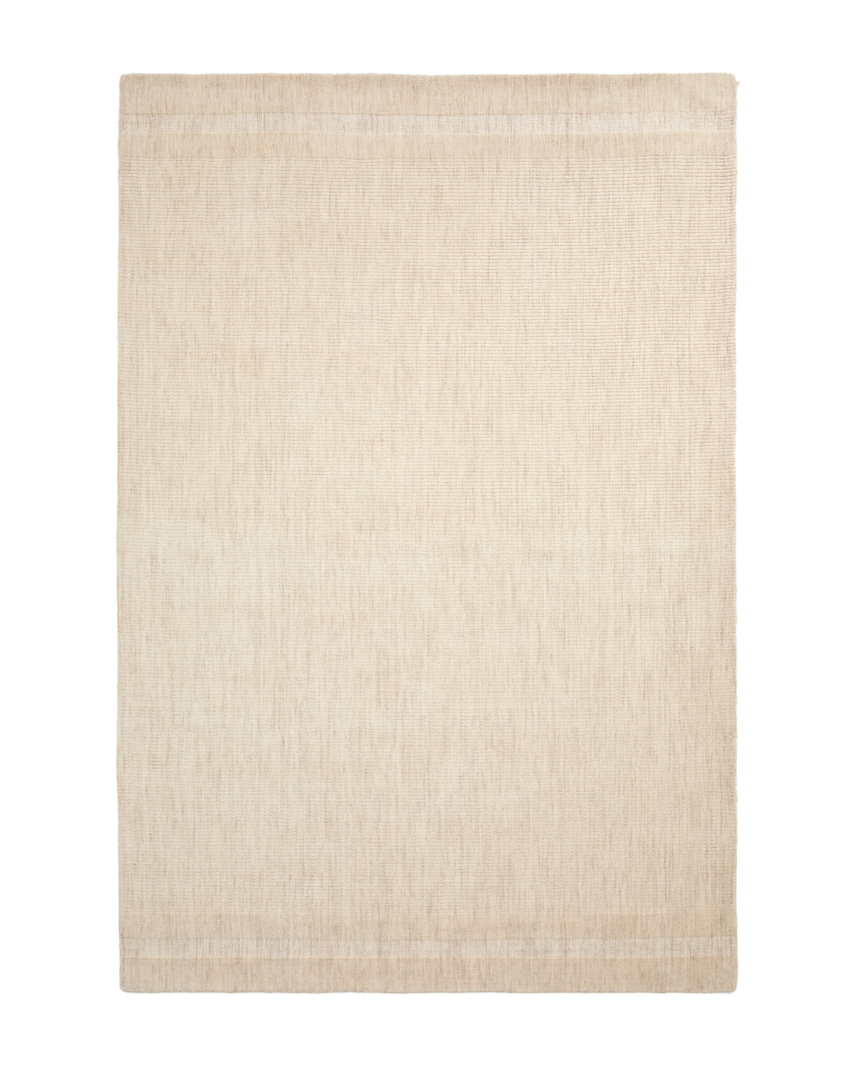 Dalena beige striped jacquard wool rug 300 x 200cm - Product Image