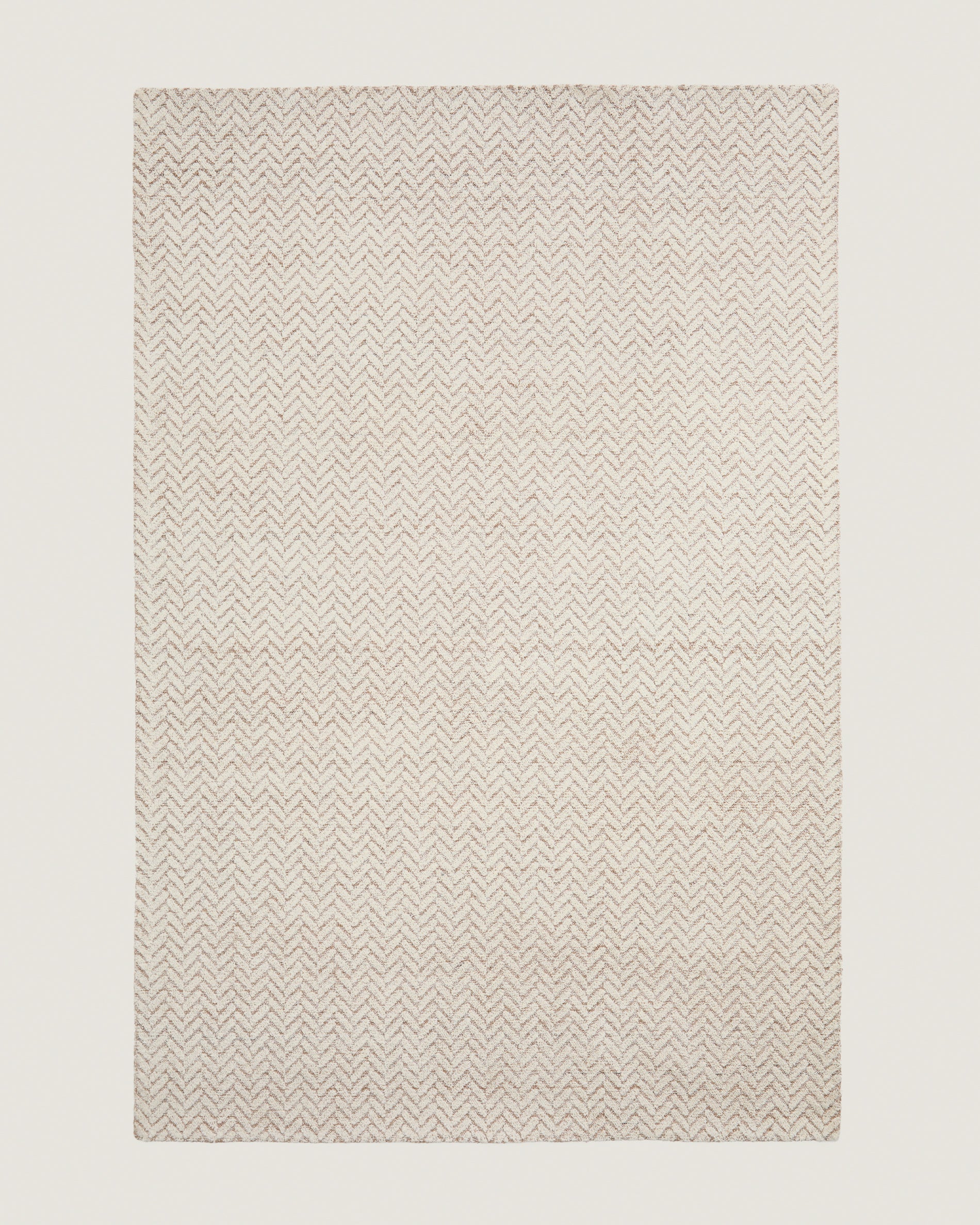 Calira beige woven jacquard wool rug 300 x 200cm - Product View