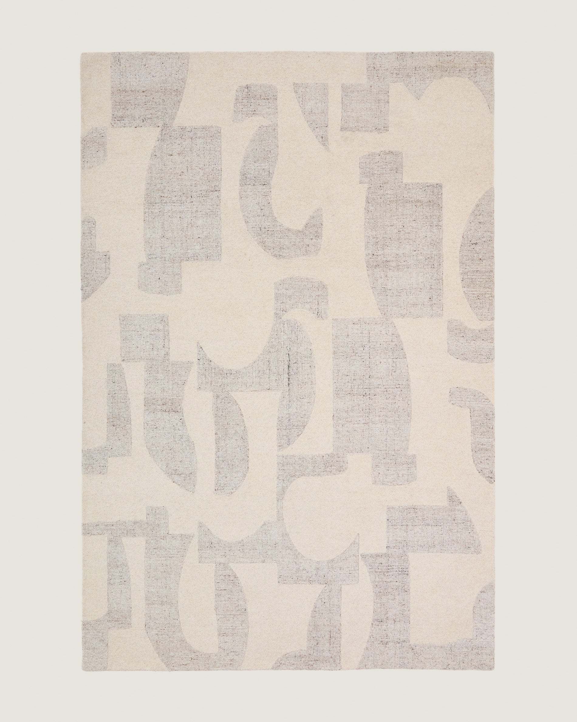 Norela grey jacquard wool blend rug 300 x 200cm - Product View