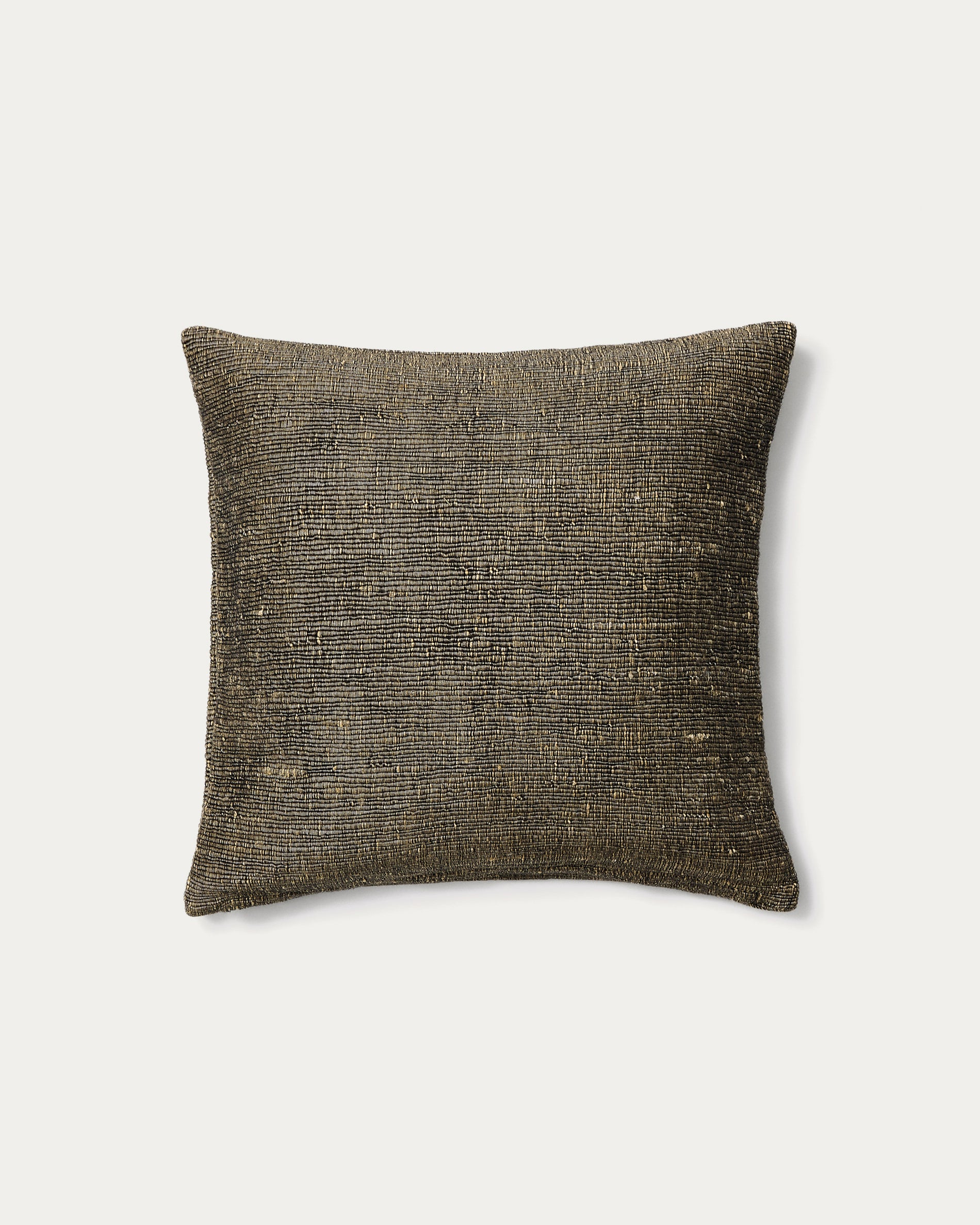 Machiel cushion cover in green viscose jacquard 50 x 50 cm - Product View